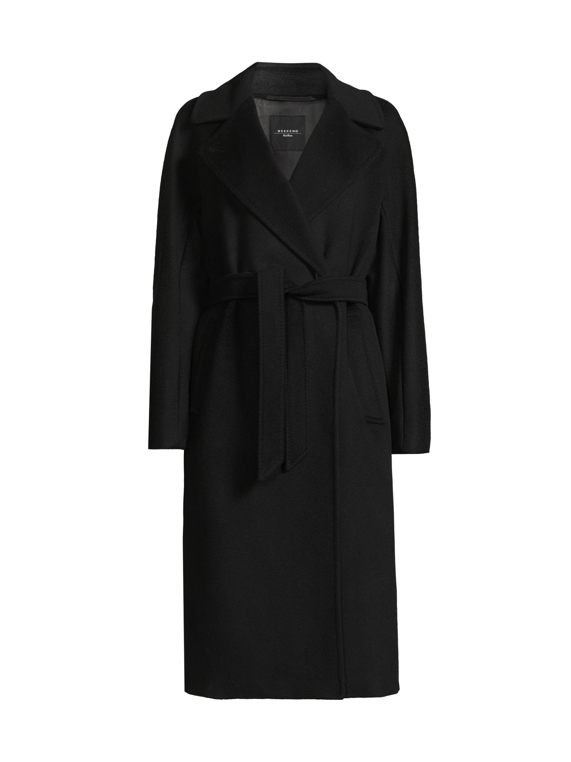 Weekend Max Mara Women's Resina Virgin Wool Belted Coat - Black