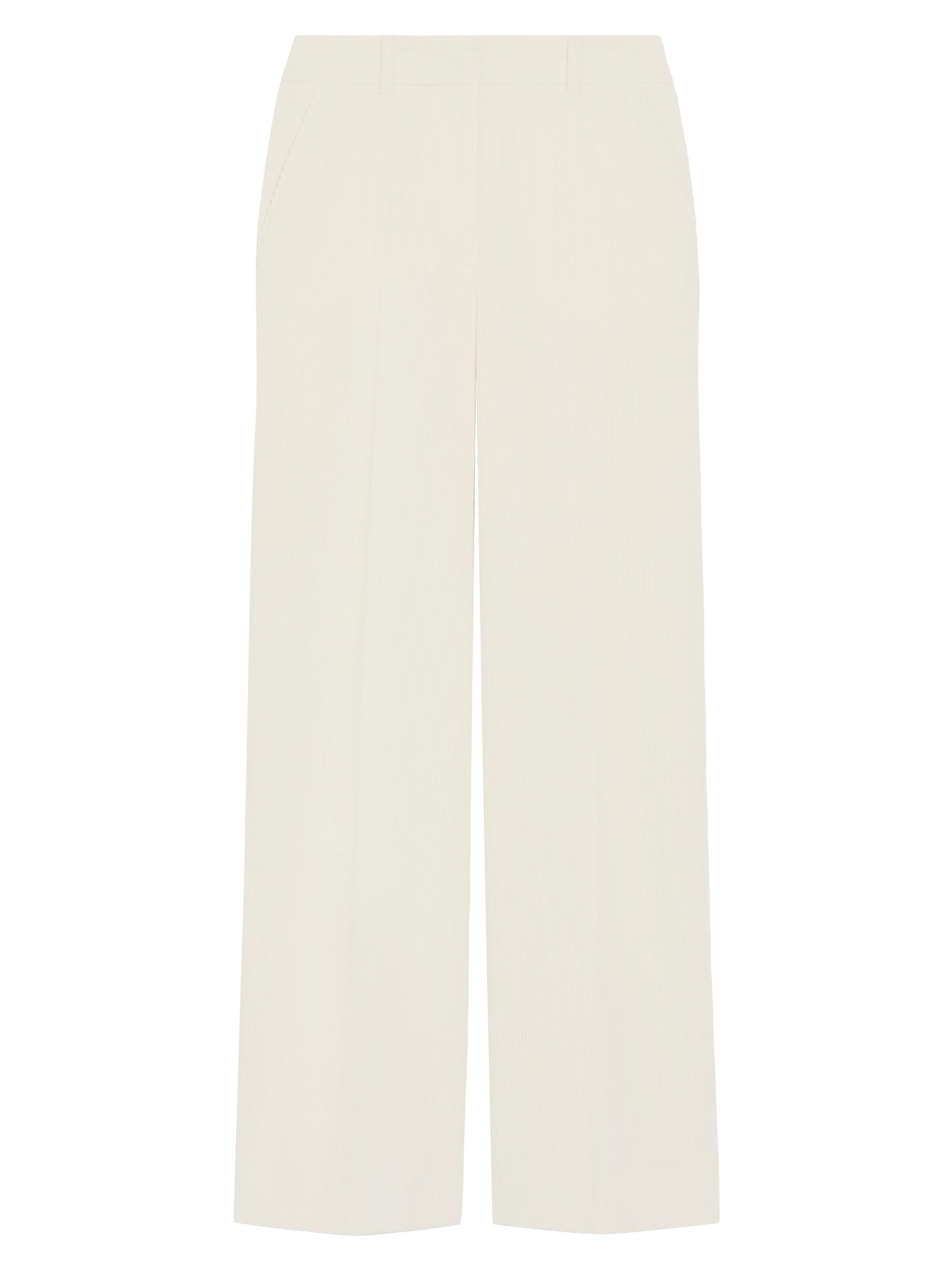 Weekend Max Mara Women's Tania Corduroy High-Rise Straight-Leg Pants - Milk