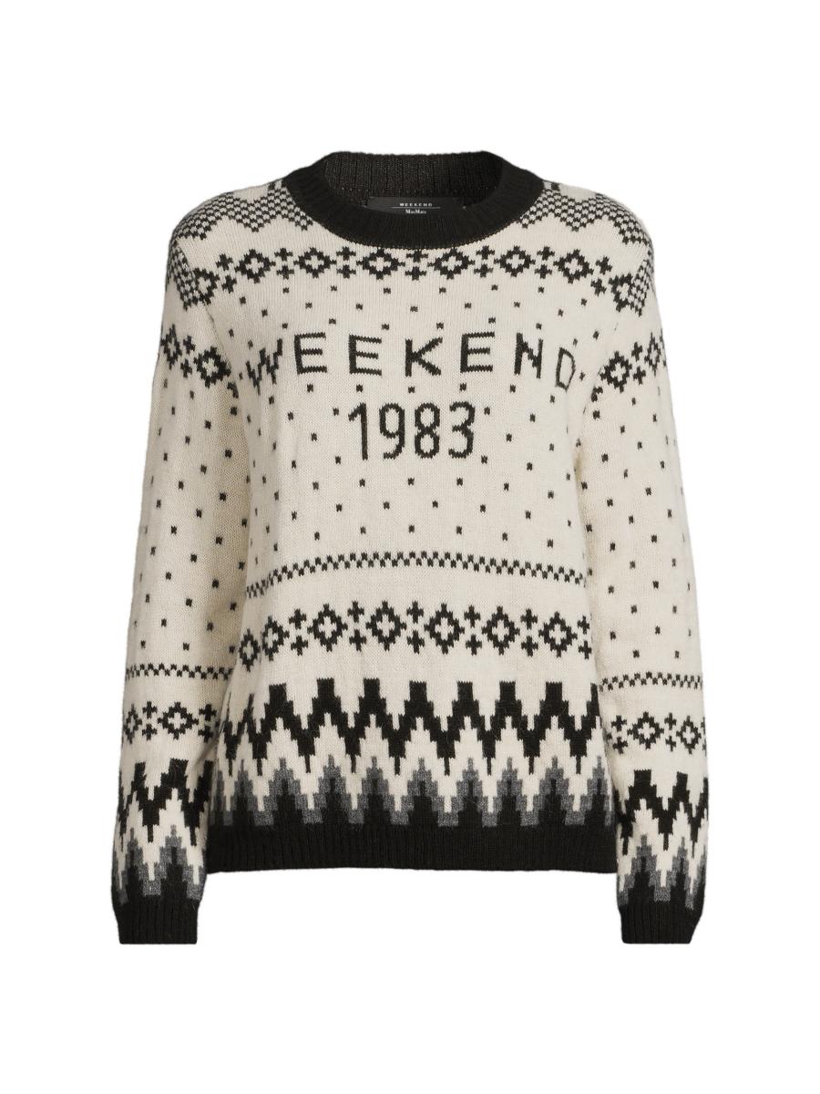 Weekend Max Mara Paride Intarsia-Knit Crewneck Sweater