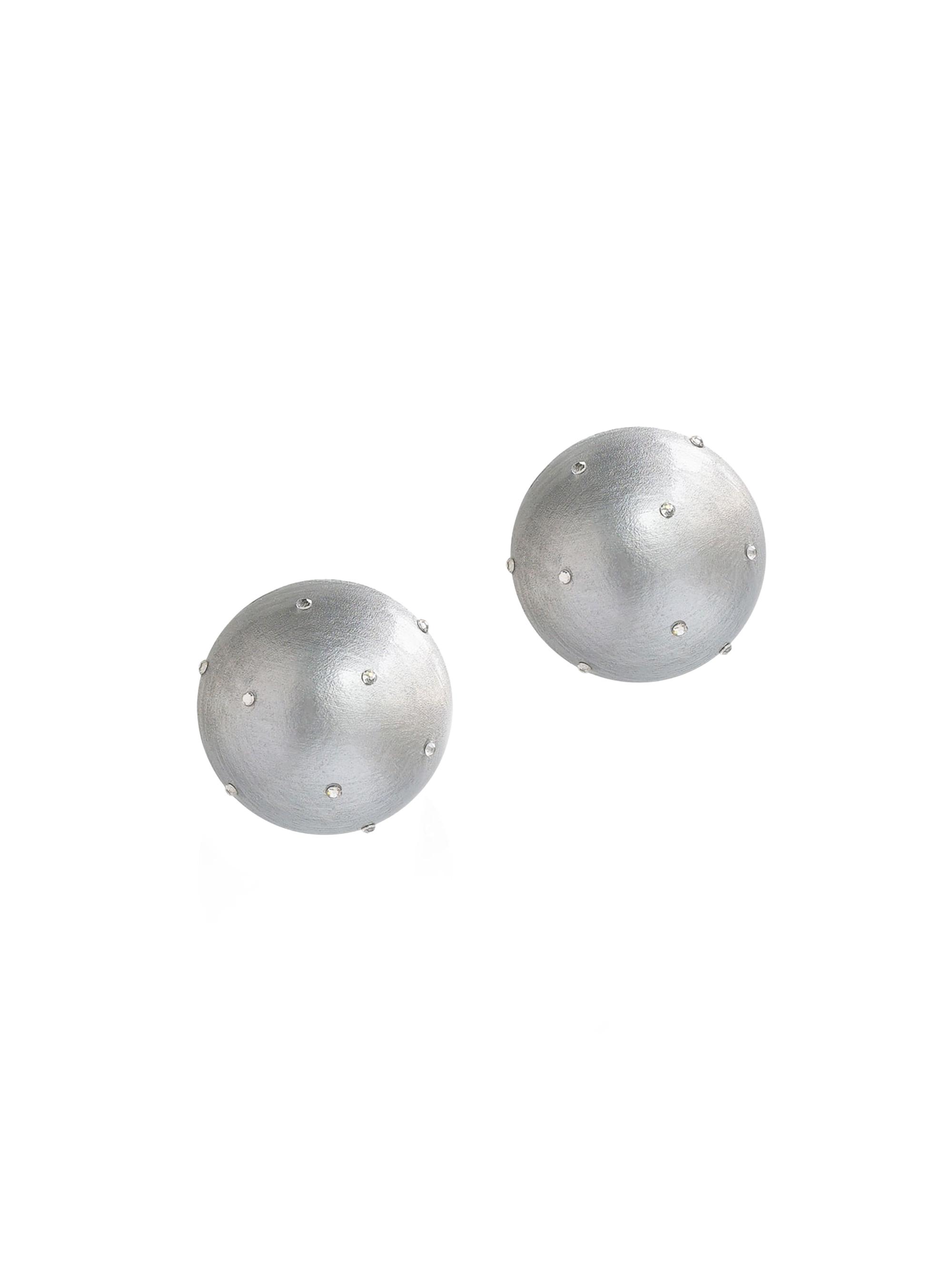 Saulé Women's La Dolce Vita Gaia Mixed-Media Midi Stud Earrings - Cloudy Sky