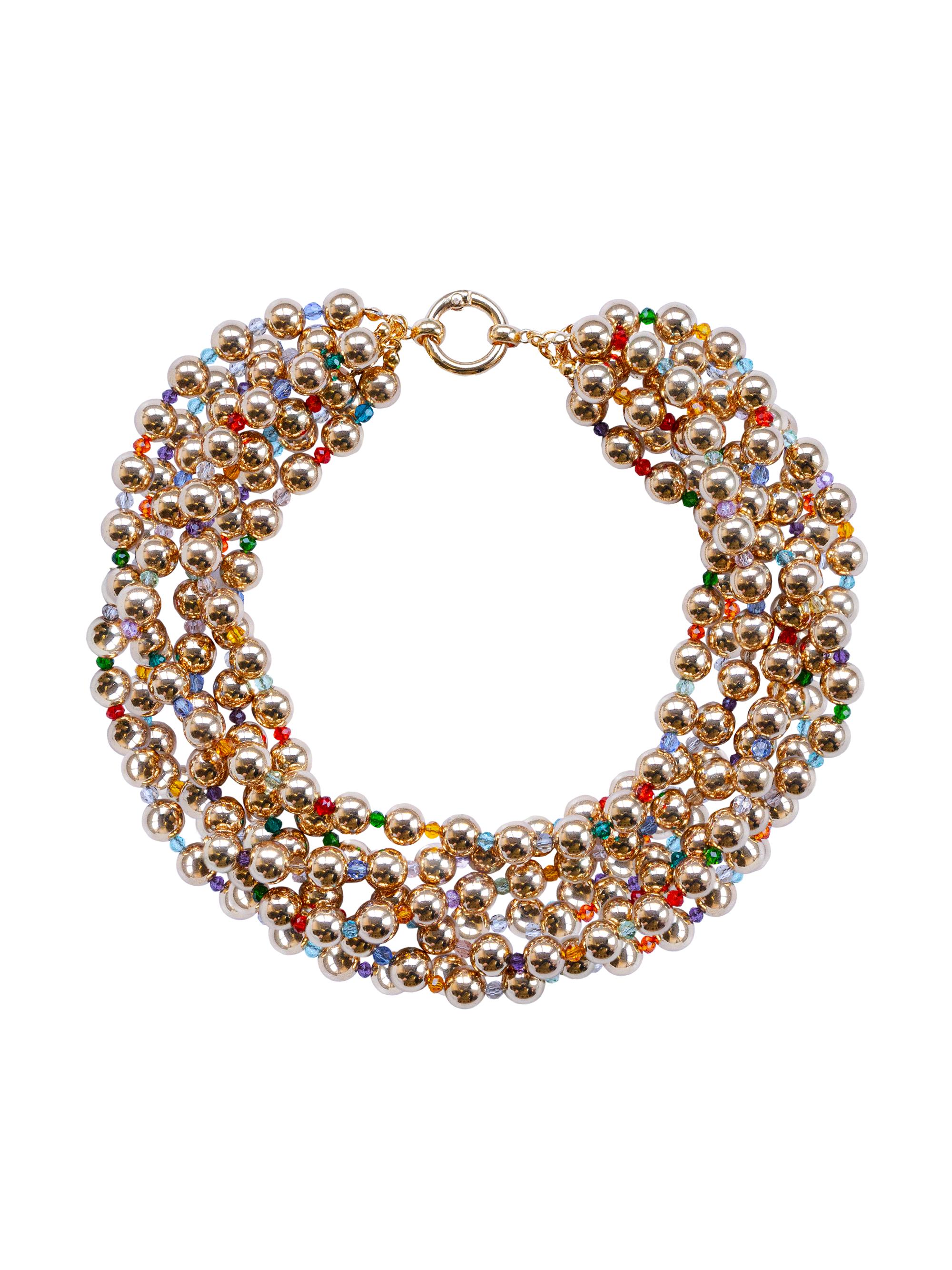 Saulé Women's Étoile Ilka 18K-Gold-Plated, Gold Hematite & Glass Bead Necklace - Gold Gumdrop