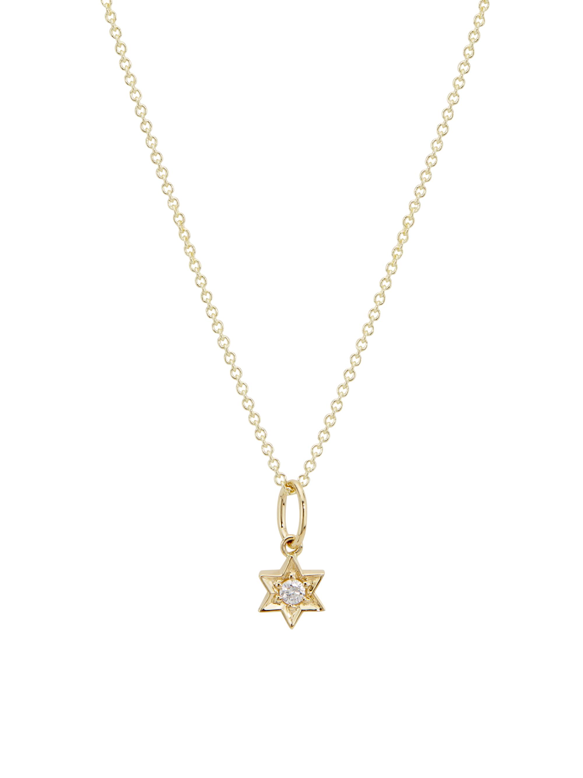 Sydney Evan Women's 14K Yellow Gold & 0.04 TCW Diamond Star Of David Pendant Necklace - Yellow Gold