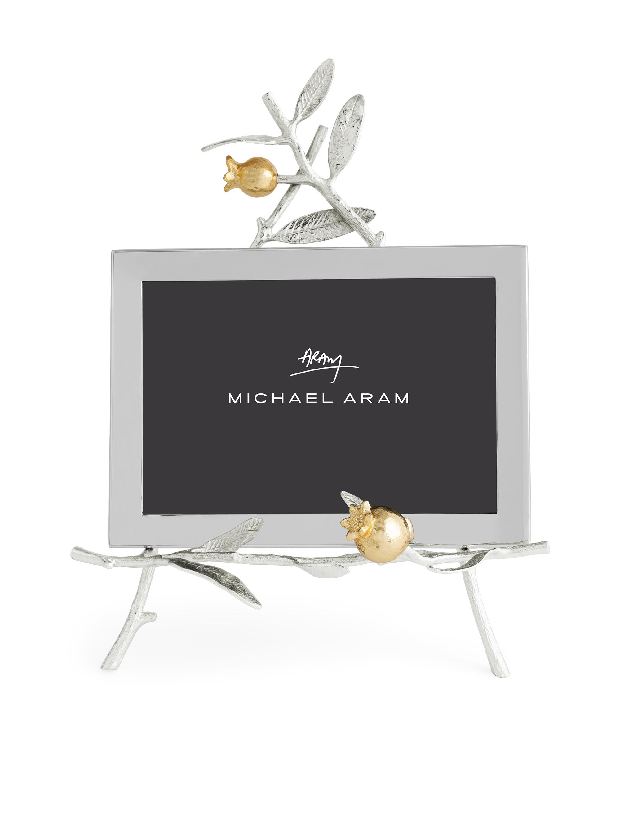 Michael Aram Pomegranate Silver & Gold 5" x 7" Easel Frame - Silver Gold