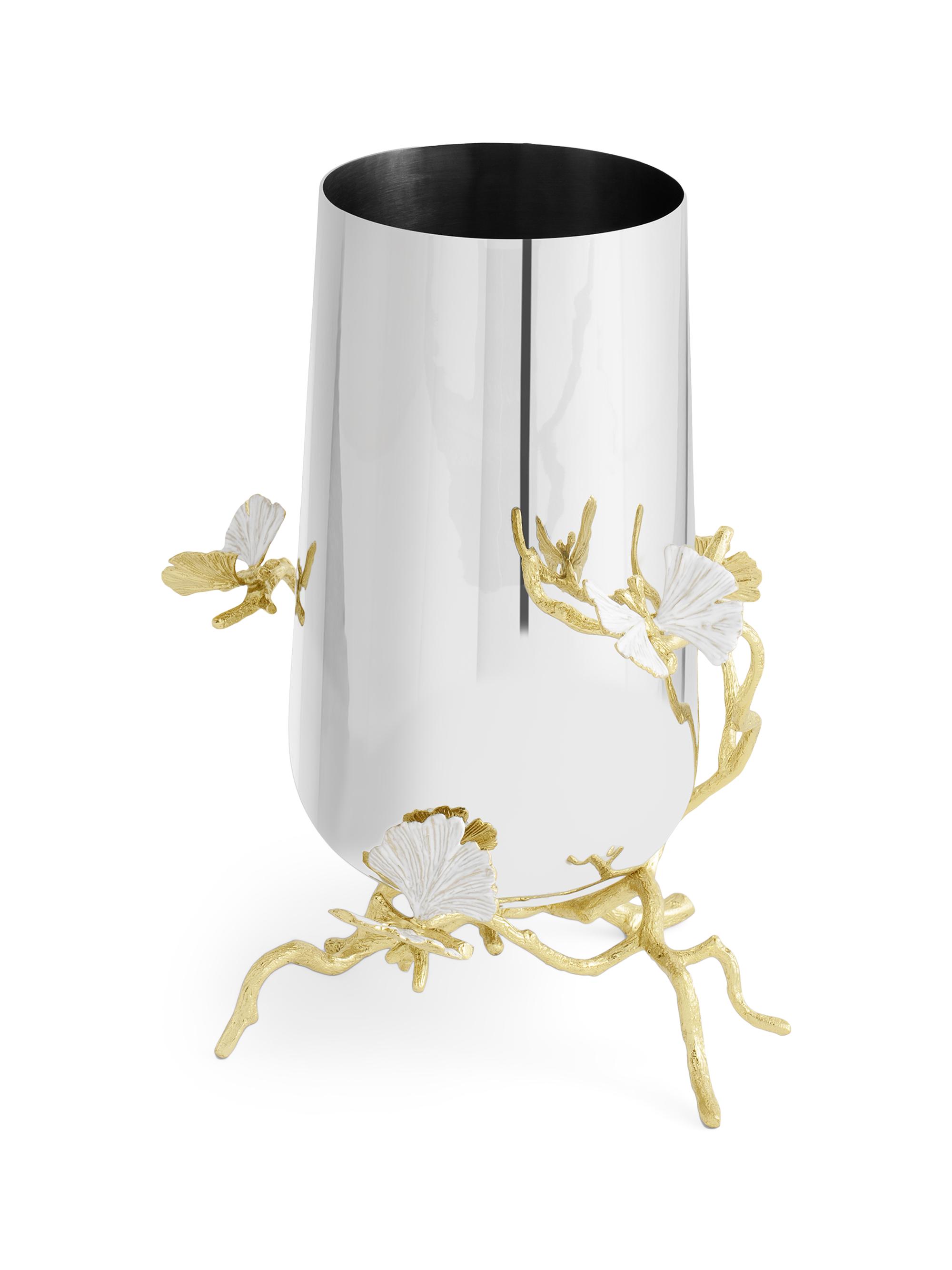 Michael Aram Butterfly Ginkgo Gold Vase - Gold Large