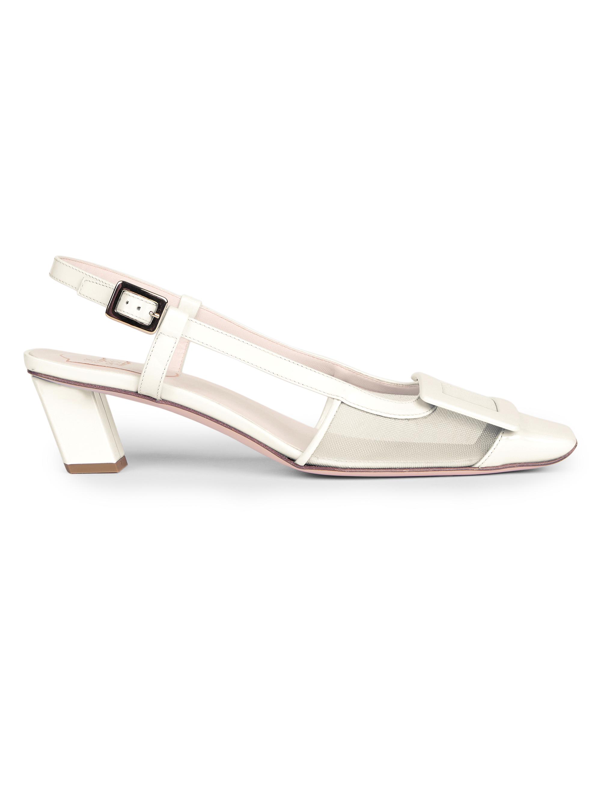 Roger Vivier Women's Belle Vivier 45MM Mesh Slingback Pumps - Navy