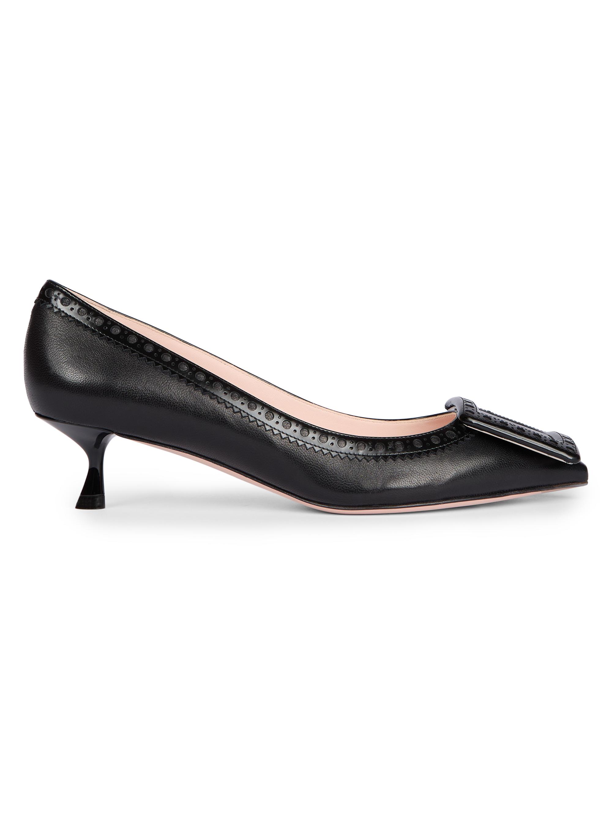 FERRAGAMO Zelma 40MM Leather Pumps | Saks Fifth Avenue