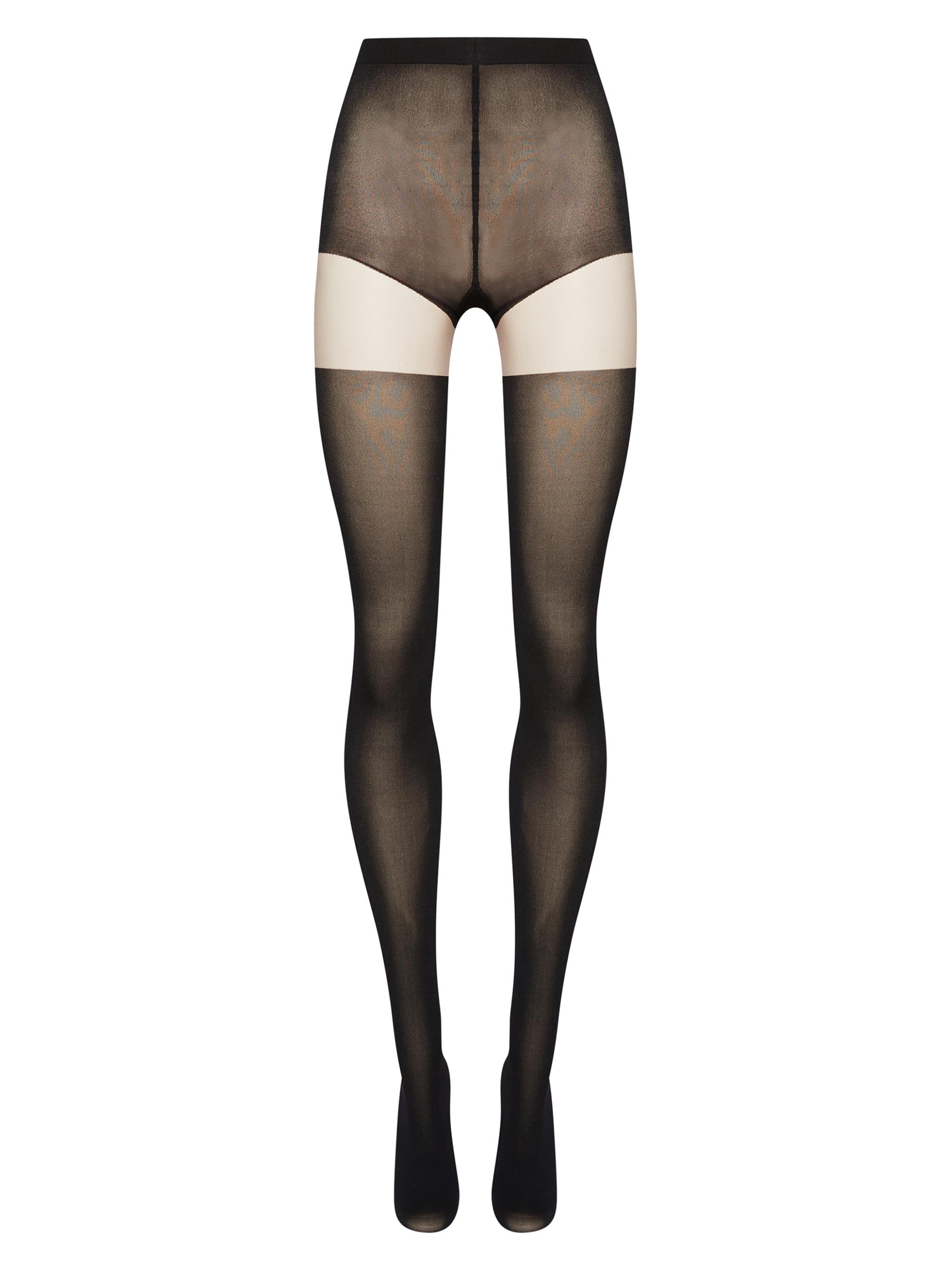 Wolford Women's Sheer Band Hotpants Tights - Fairly Light Black