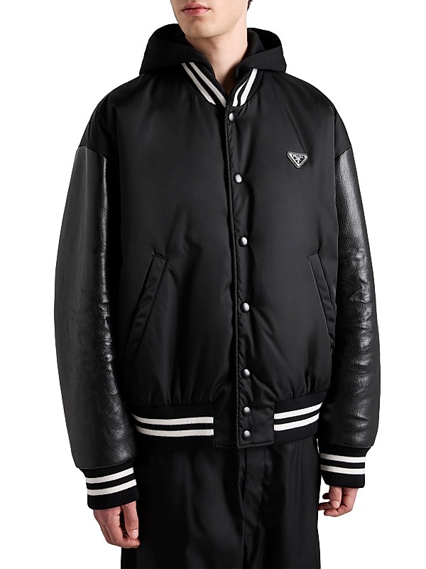 Shop Prada Oversized Nylon Bomber Jacket | Saks Fifth Avenue Shop Prada Oversized Nylon Bomber Jacket | Saks Fifth Avenue