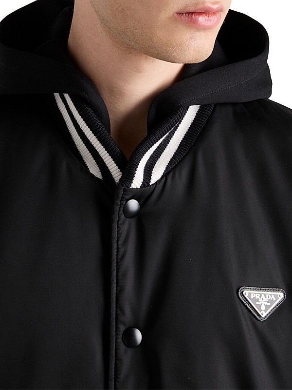 Shop Prada Oversized Nylon Bomber Jacket | Saks Fifth Avenue Shop Prada Oversized Nylon Bomber Jacket | Saks Fifth Avenue