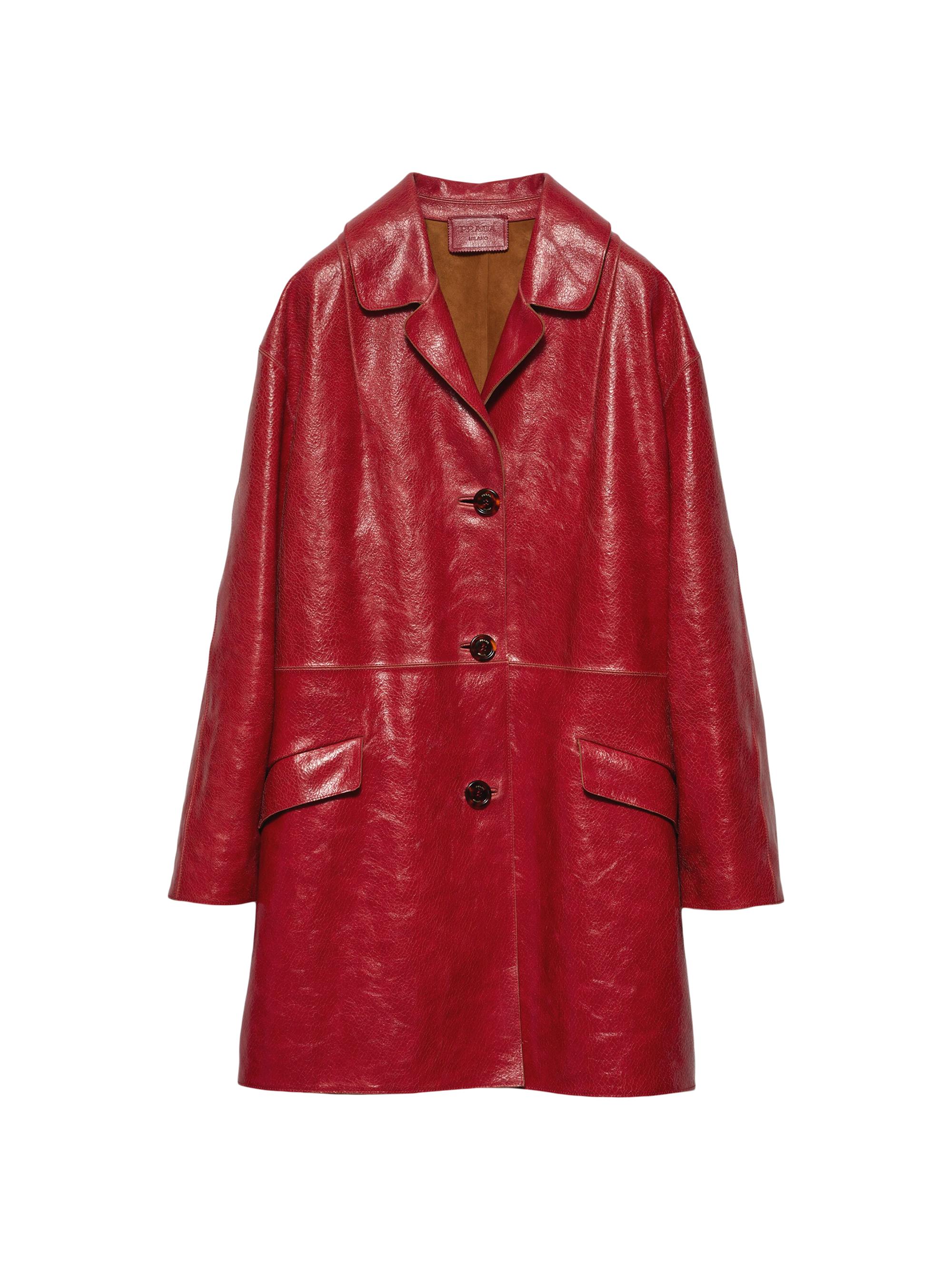 Prada Crackle Suede Coat | Saks Fifth Avenue