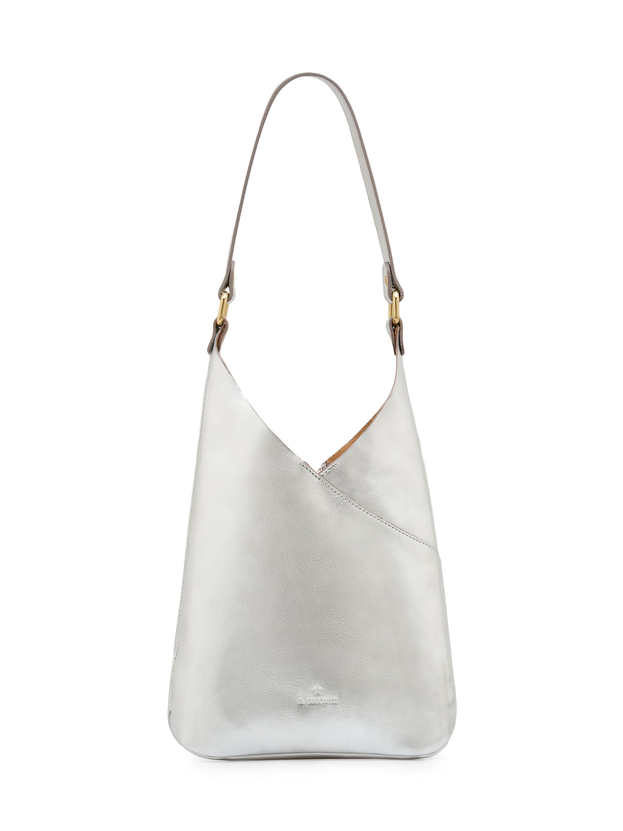 Il Bisonte Women's Malibu Leather Shoulder Bag - Silver
