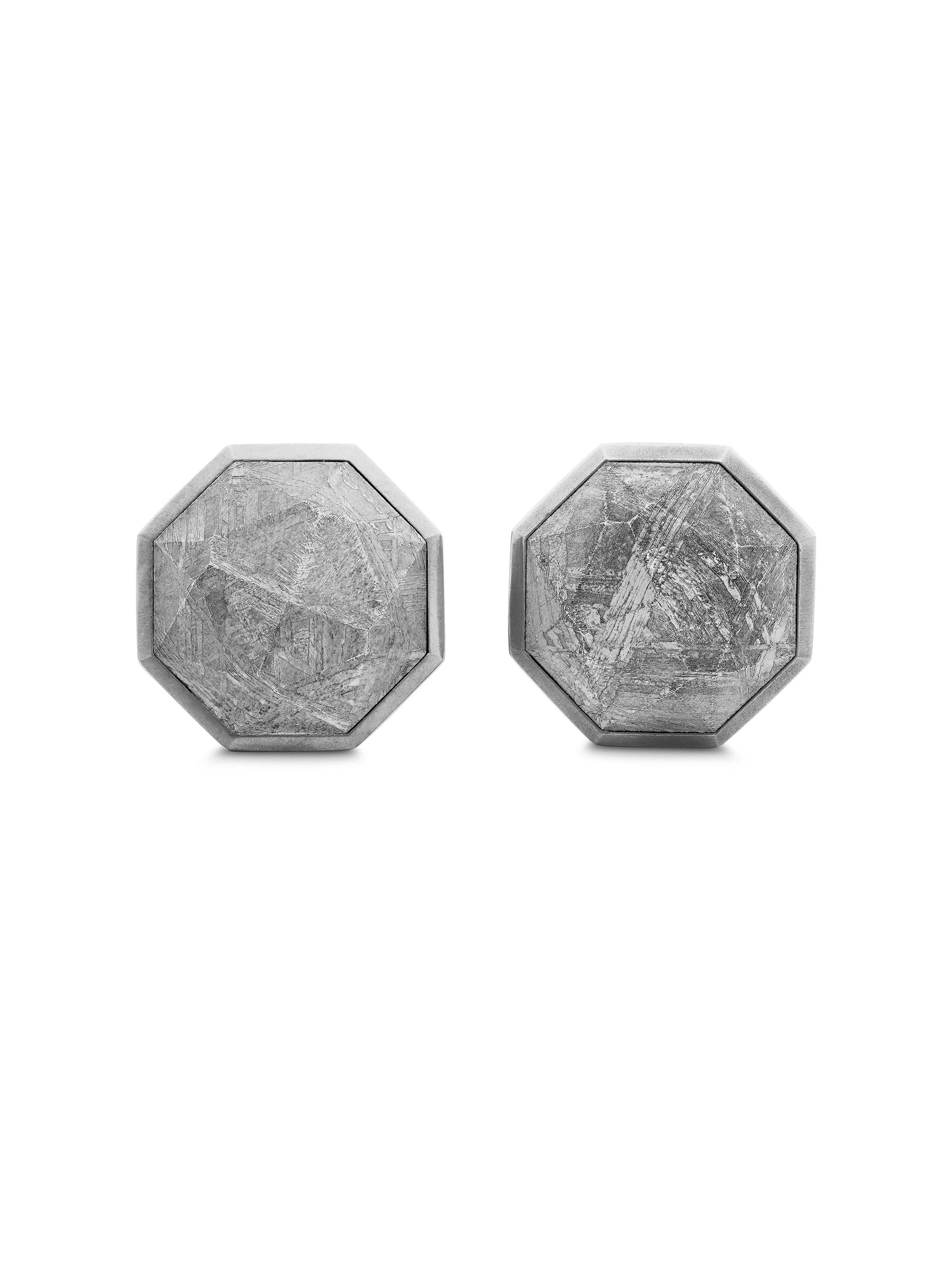 David Yurman Men's Meteorite Faceted Round Cufflinks in Sterling Silver, 16MM - Meteorite