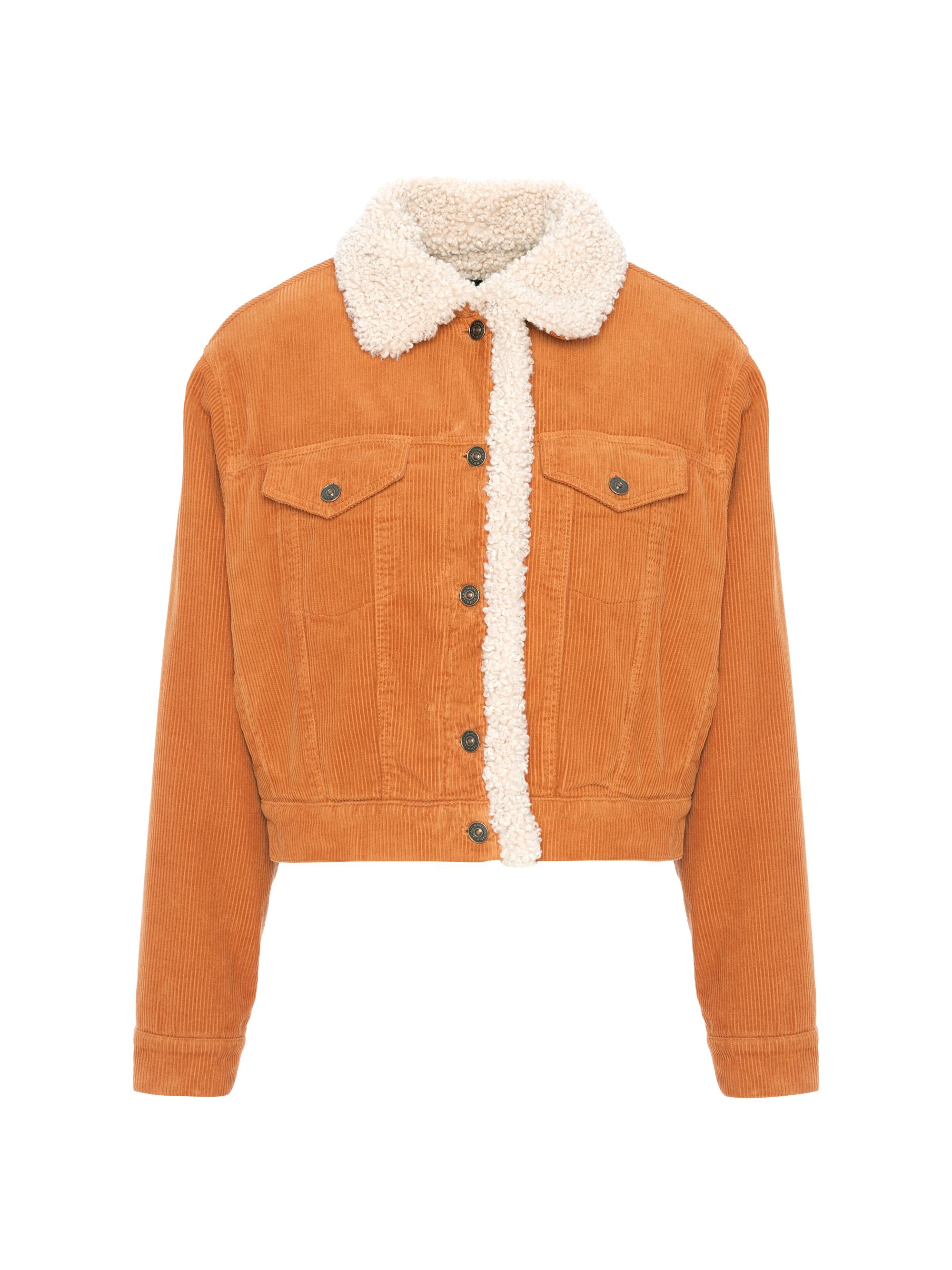 7 For All Mankind Women's Nellie Corduroy Trucker Jacket - Honey Mustard