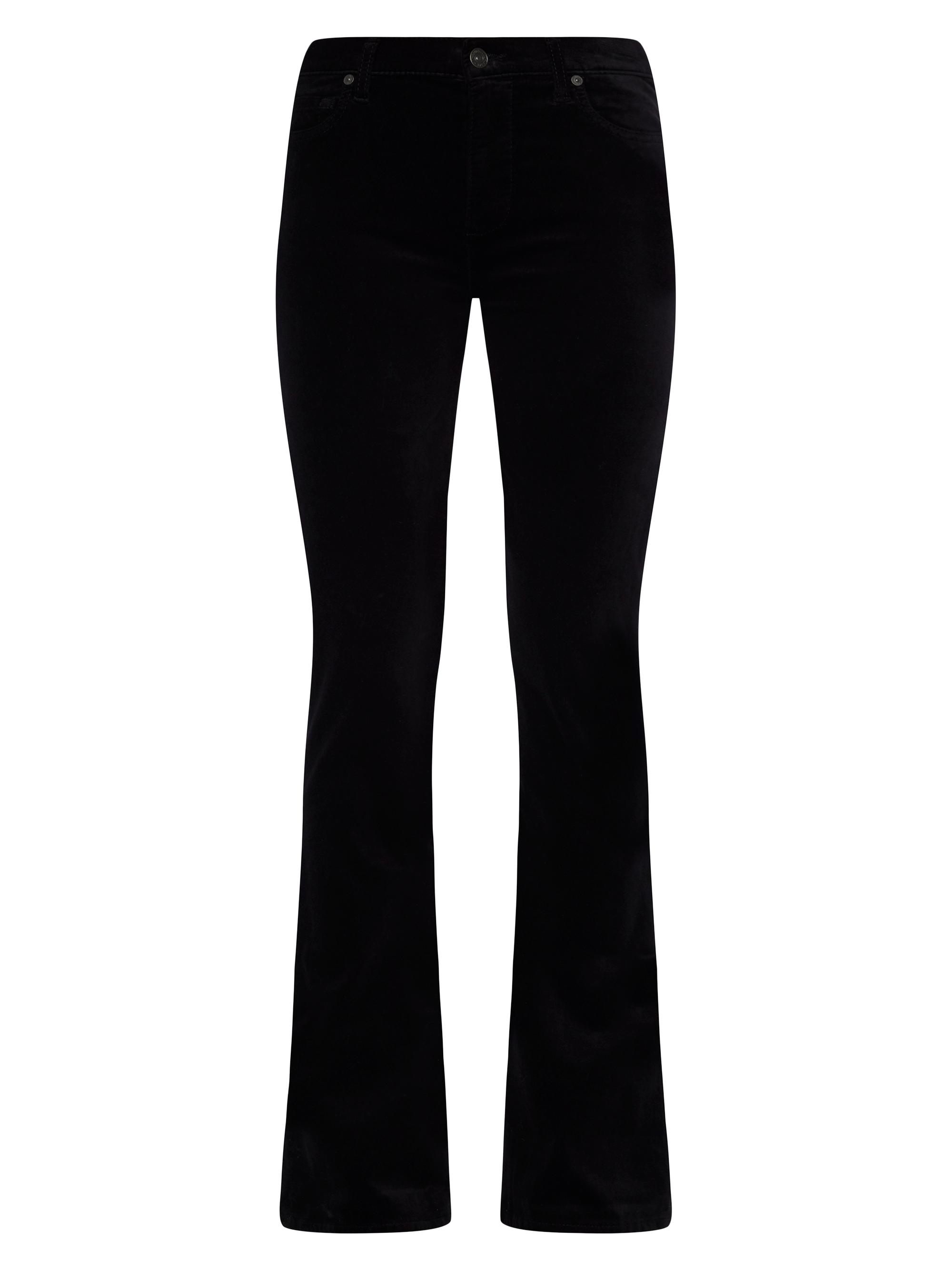 7 For All Mankind Women's Ali Velvet Low-Rise Flared Jeans - Black