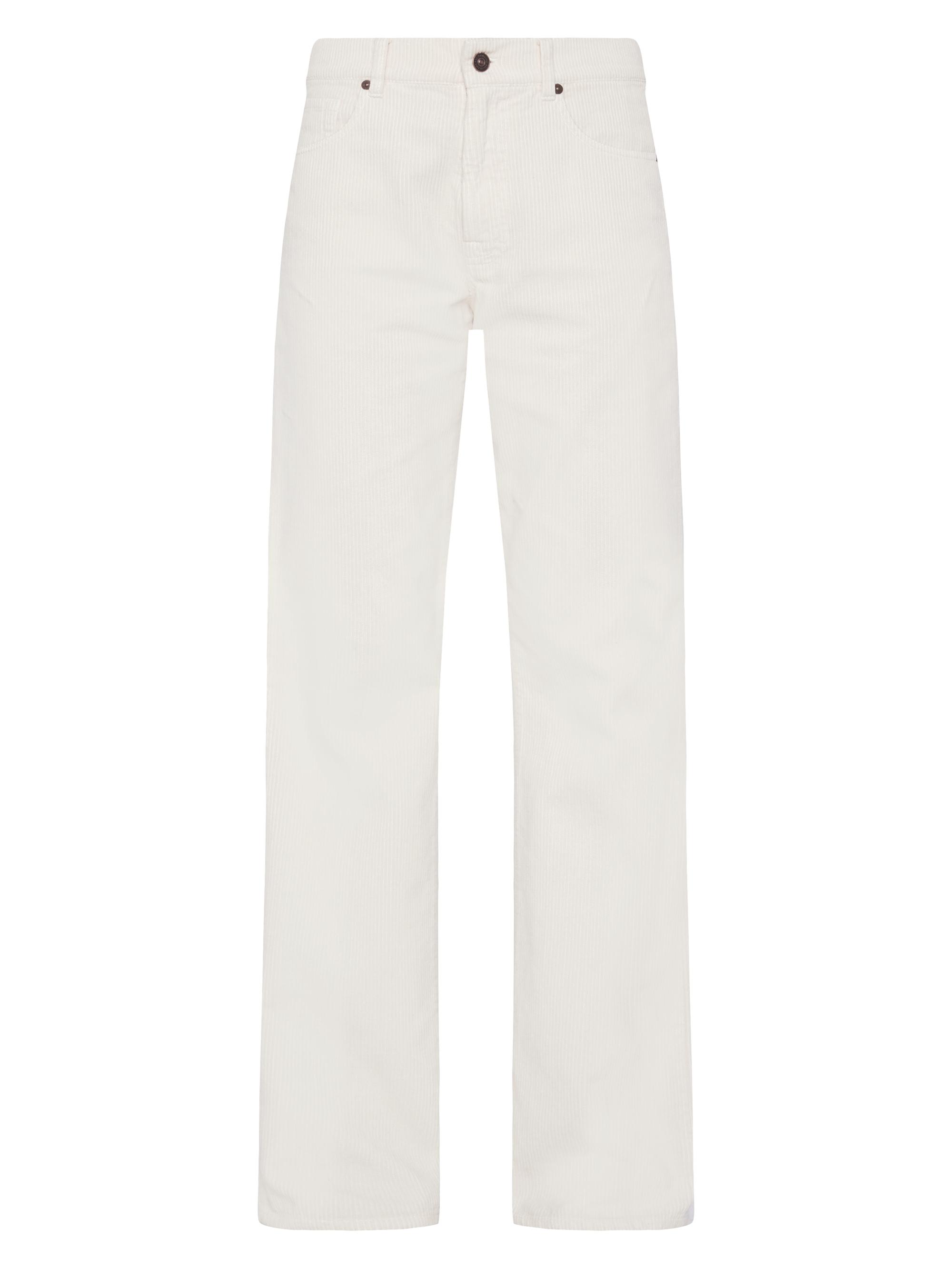 7 For All Mankind Women's Tess Corduroy Straight-Leg Pants - Eggshell