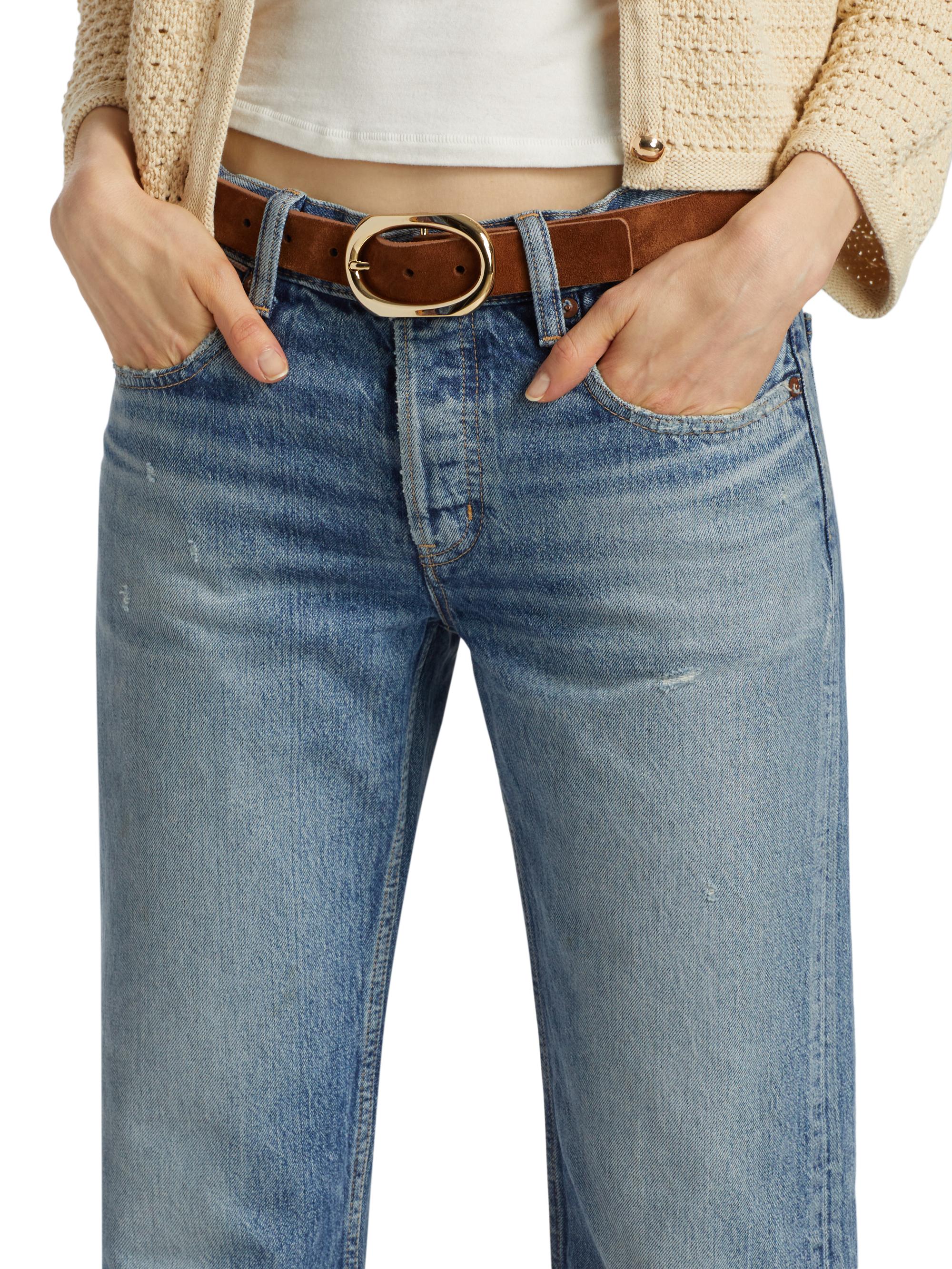 Moussy Vintage Women's Trigg Low-Rise Straight-Leg Jeans - Blue | Thumbnail 6