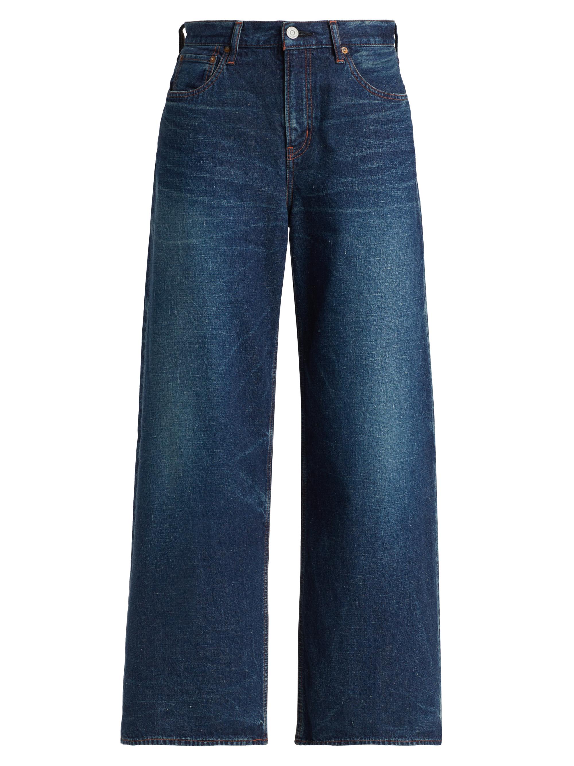 Moussy Vintage Women's Emporia High-Rise Wide-Leg Jeans - Dark Blue