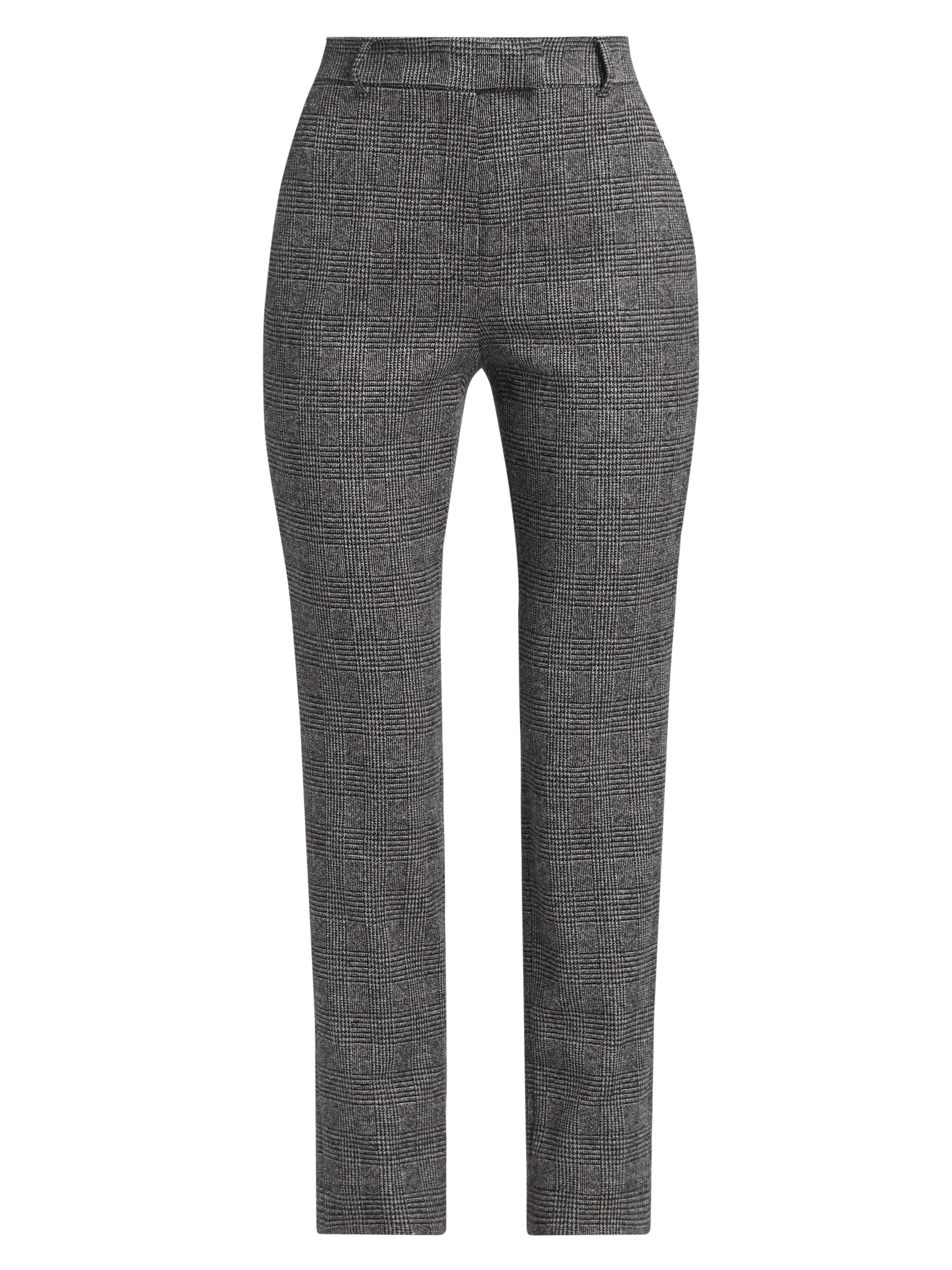 Max Mara Studio Women's Gerico Plaid High-Rise Straight-Leg Pants - Medium Grey
