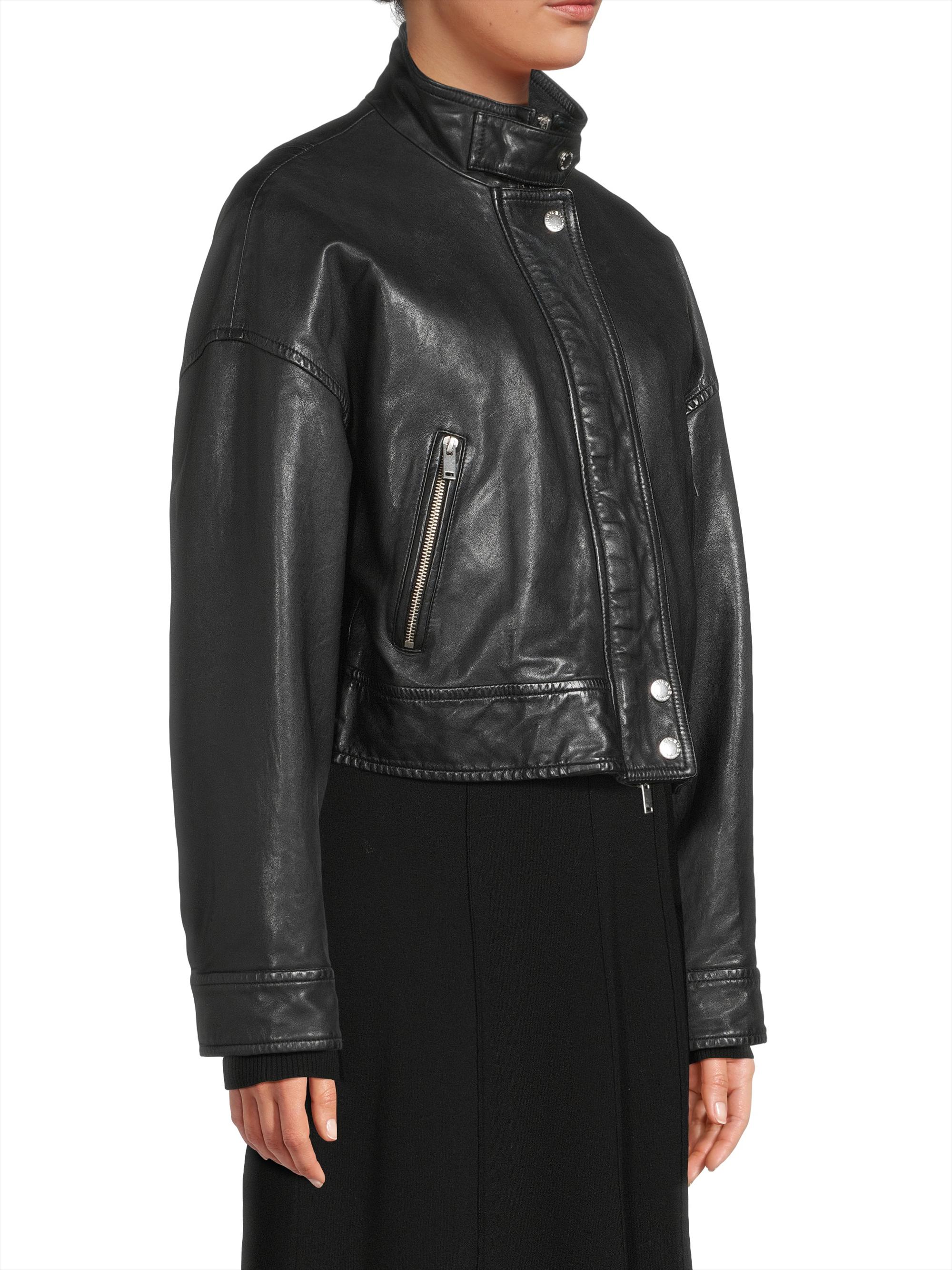 ジャケット・アウター mari Weekend Max Mara Angel Leather Moto Jacket | Saks Fifth Avenue