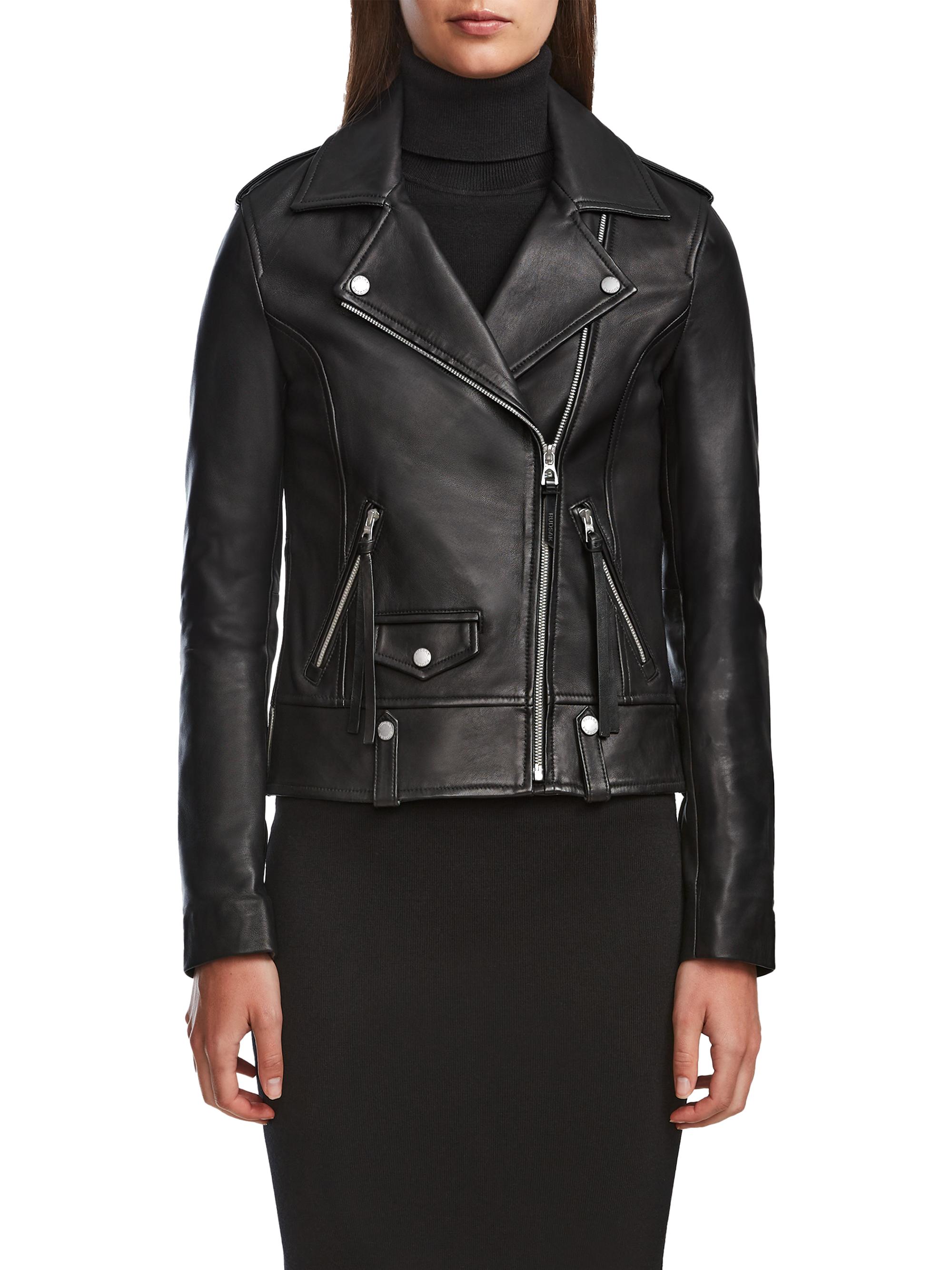 Rudsak Mergo Tonal Leather Biker Jacket | Saks Fifth Avenue