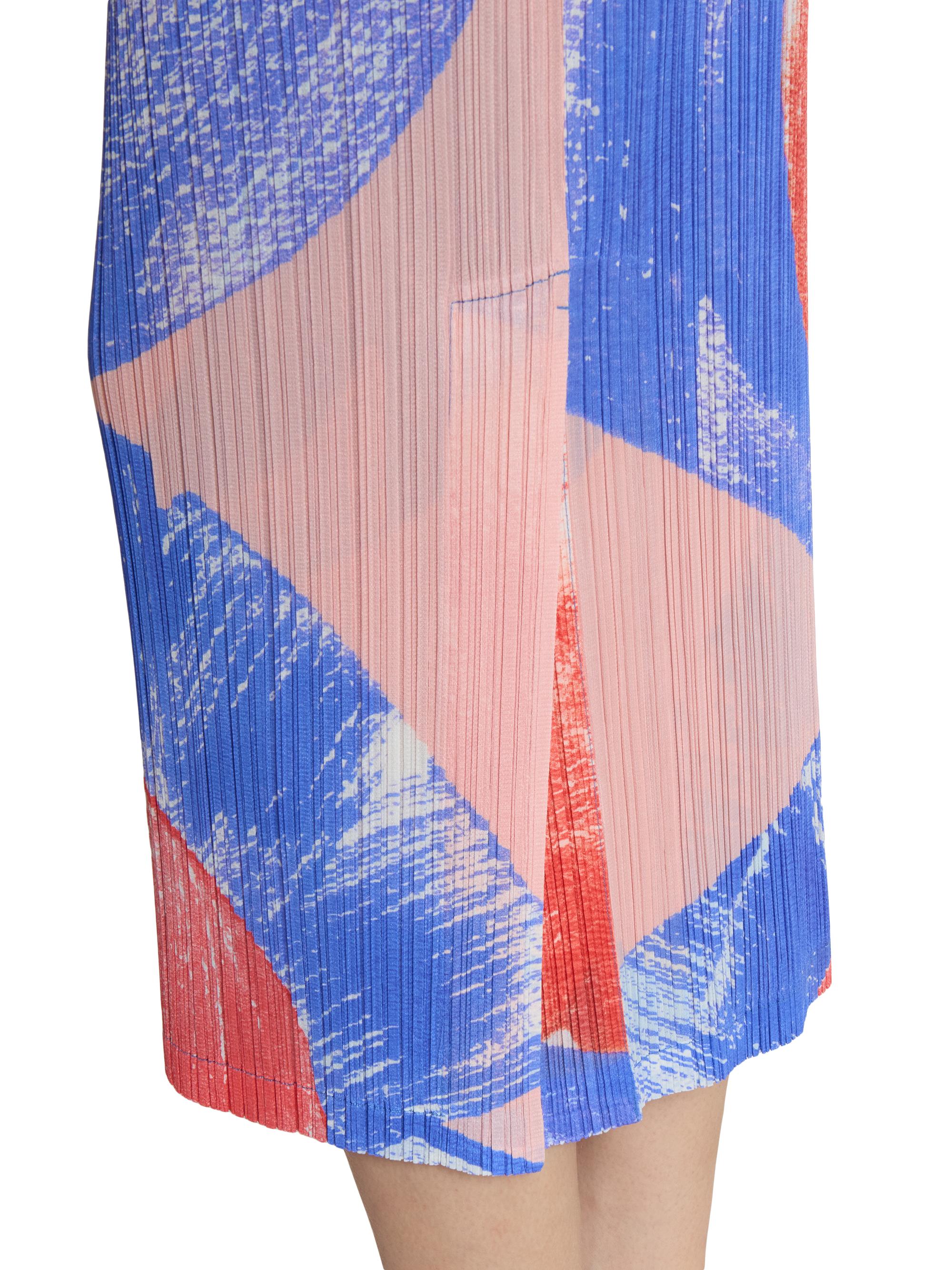 極美品✨PLEATS PLEASE スリット　ストライプ　マルチカラー　フレア Pleats Please Issey Miyake Backlight Plissé Midi-Skirt | Saks