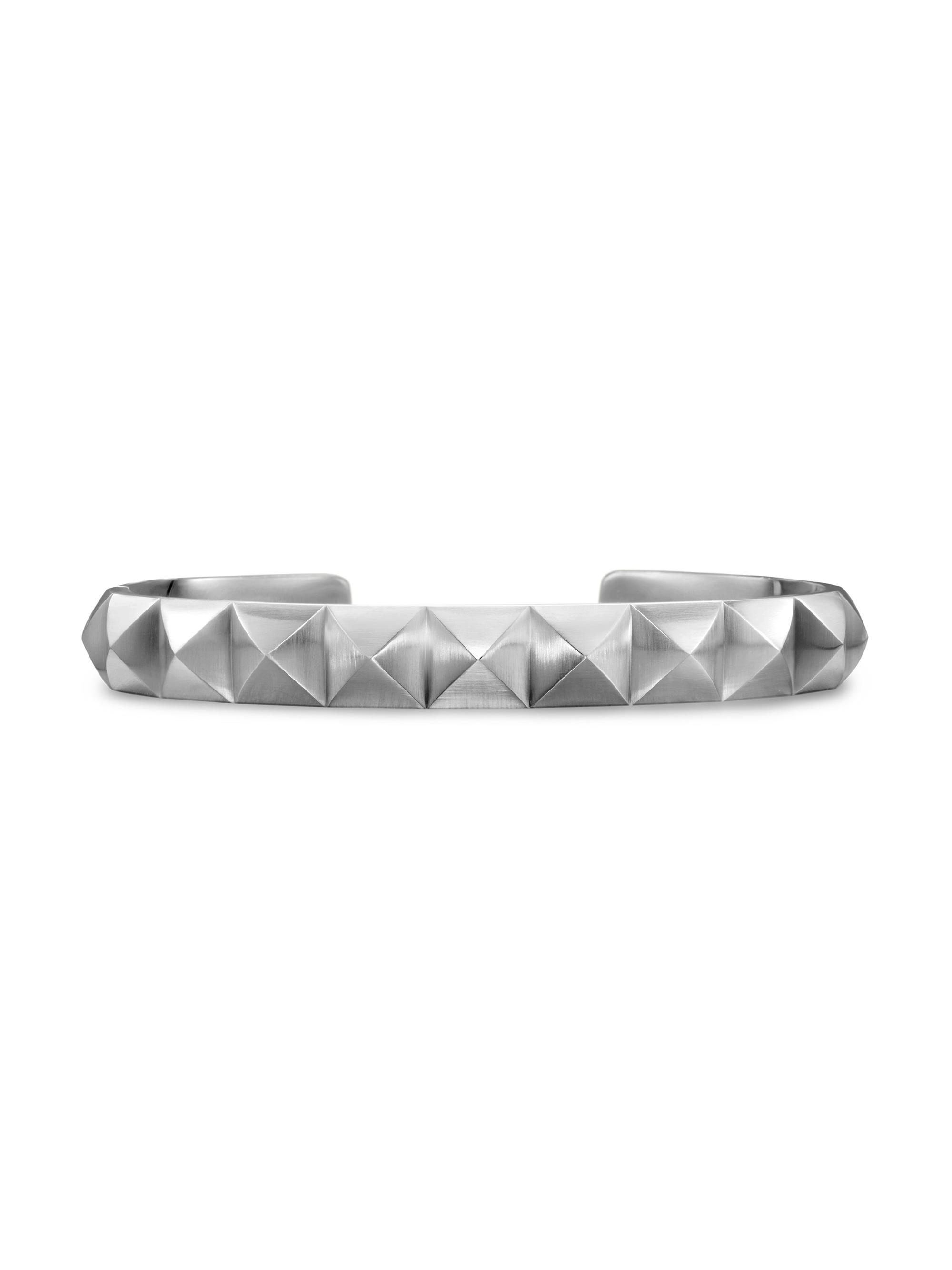 David Yurman Men's Pyramid Cuff Bracelet in Sterling Silver, 9.3MM - Silver