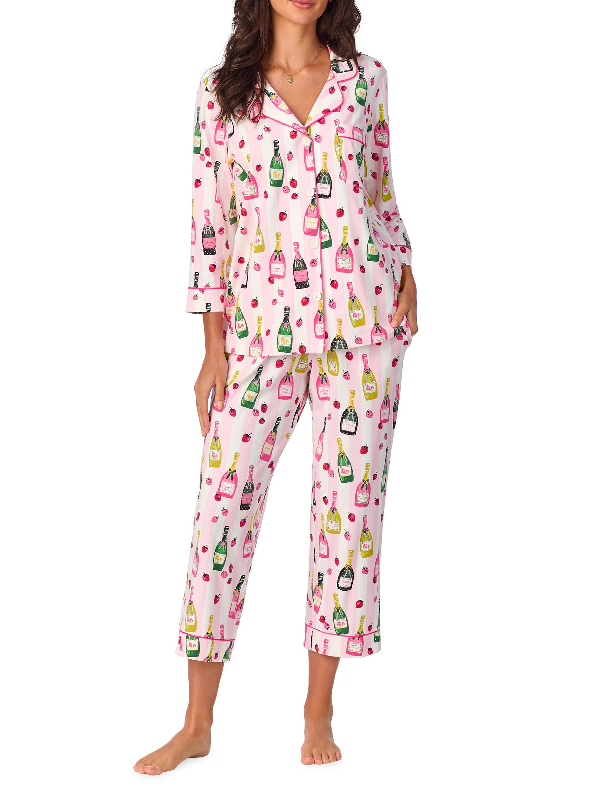 BedHead Pajamas Women's Champagne Cropped 2-Piece Pajama Set - Champagne Toast