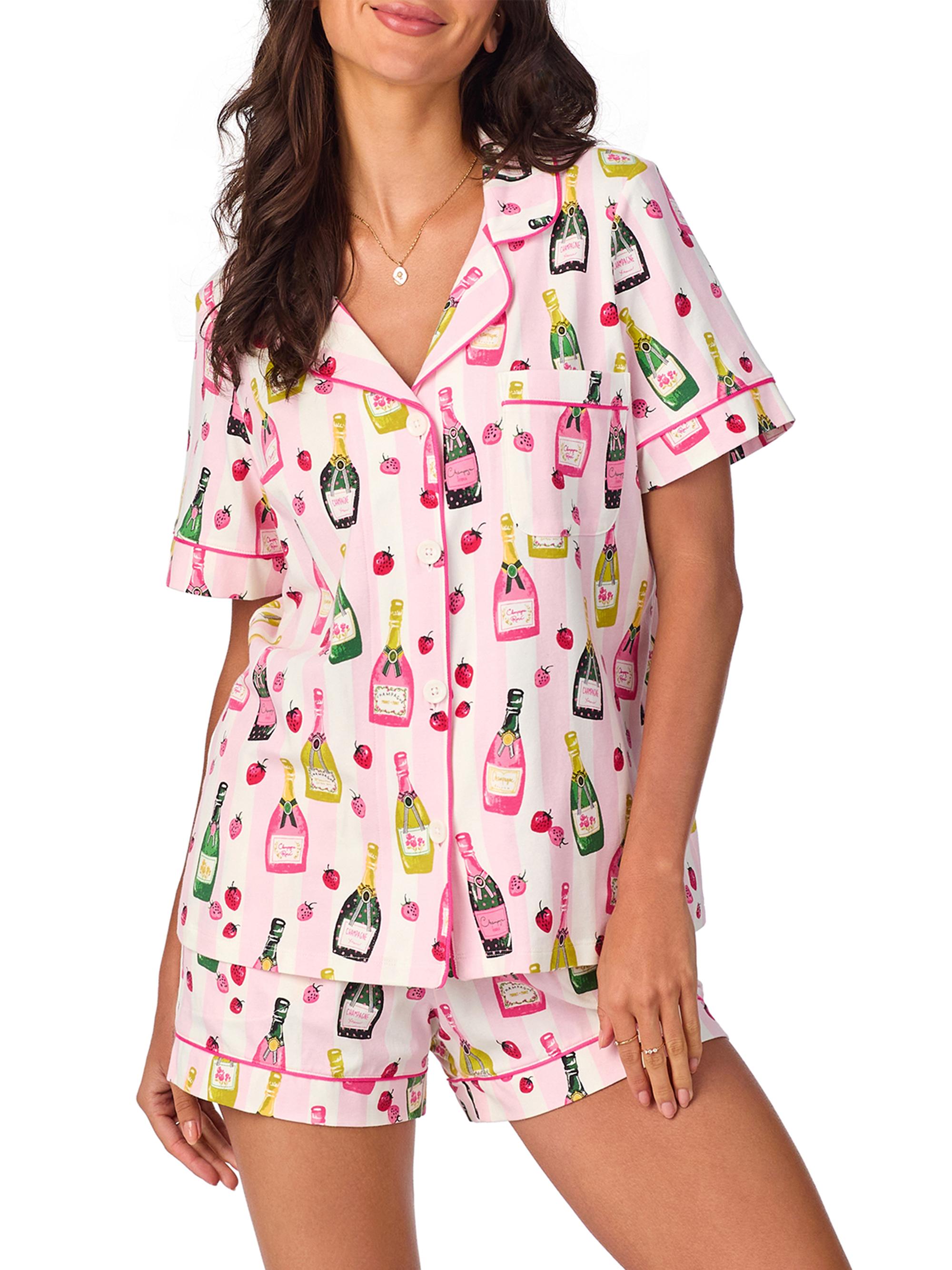 BedHead Pajamas Women's Champagne 2-Piece Pajama Boxer Shorts Set - Champagne Toast