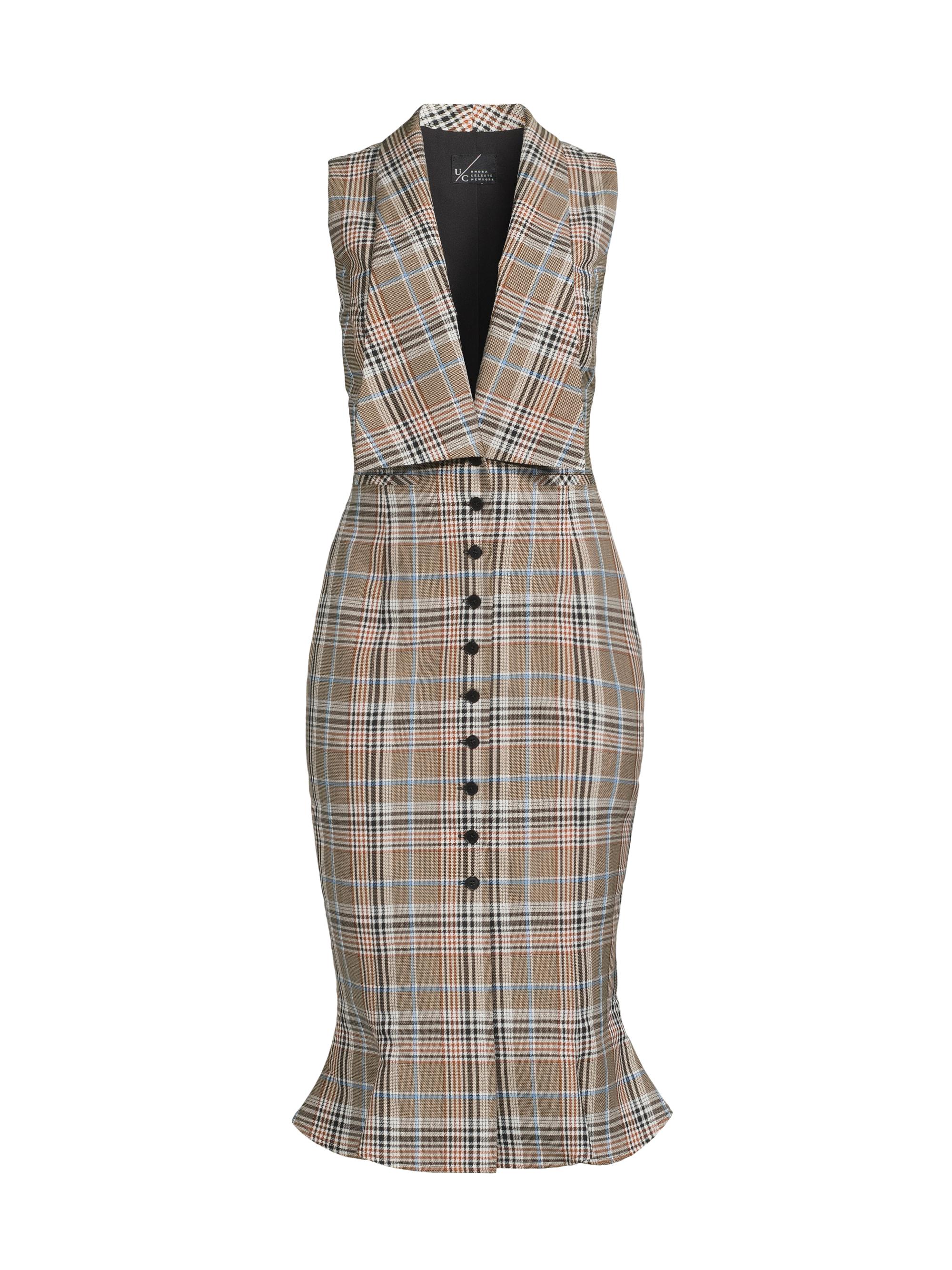 Undra Celeste Women's Vivi Plaid Sleeveless Midi-Dress - Plaid