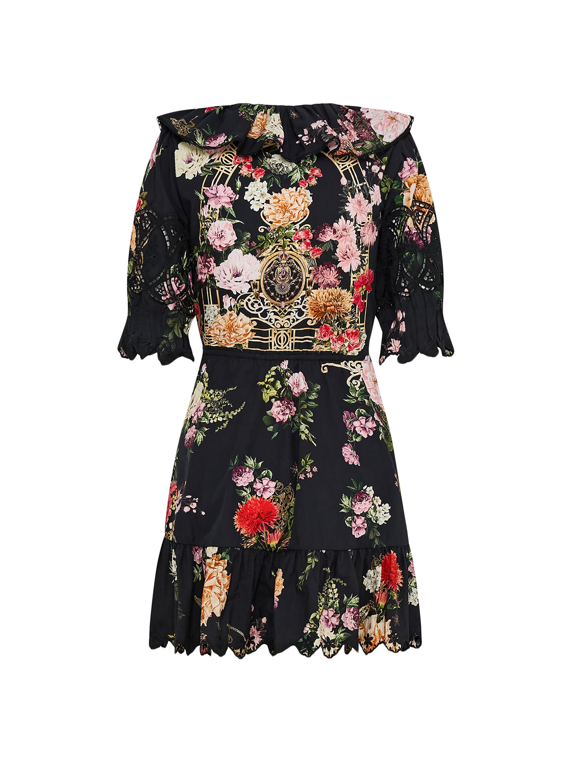 Camilla Floral Ruffle Cotton Minidress | Saks Fifth Avenue