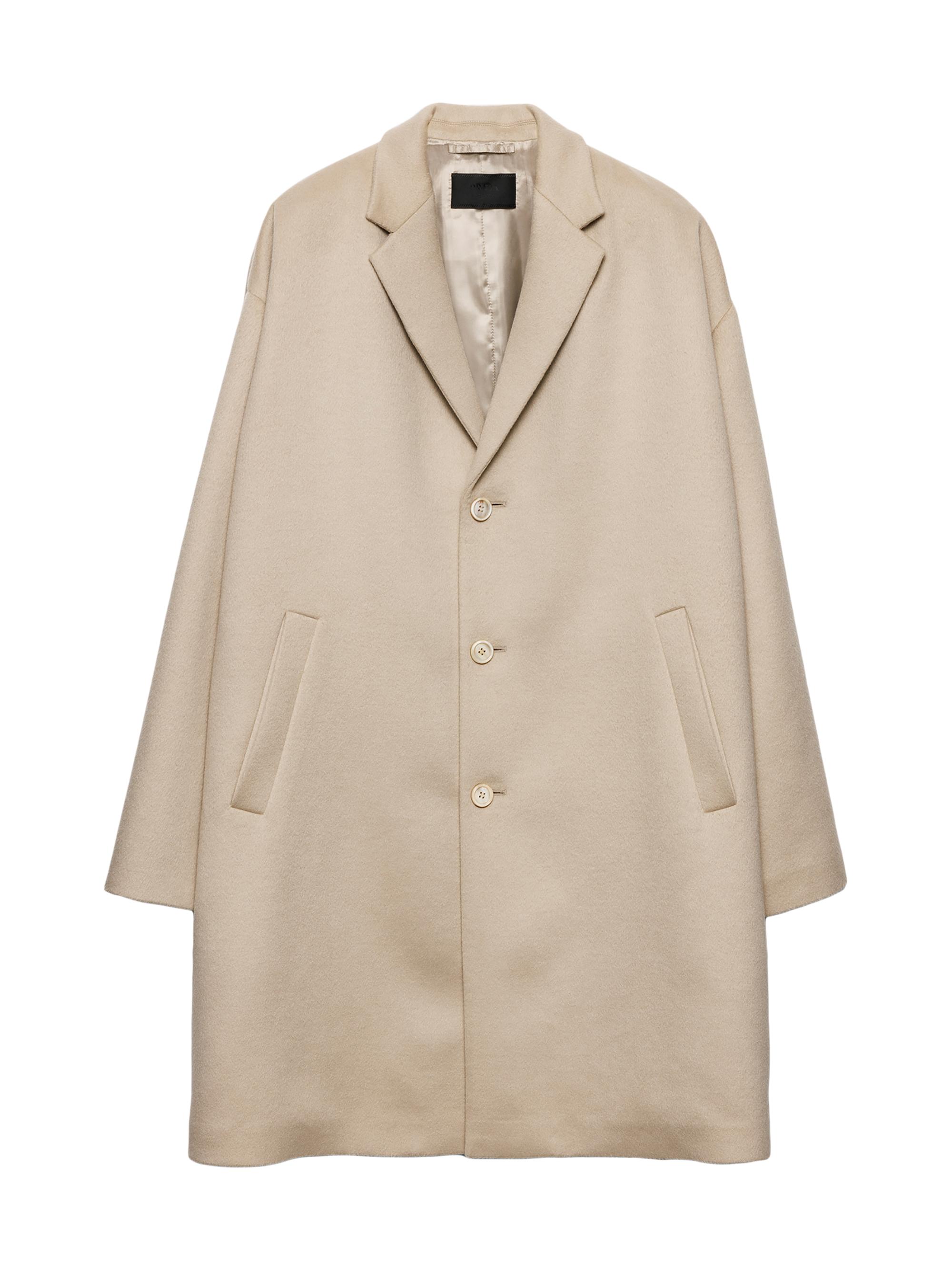 Prada Men's Wool Blend Coat - Beige