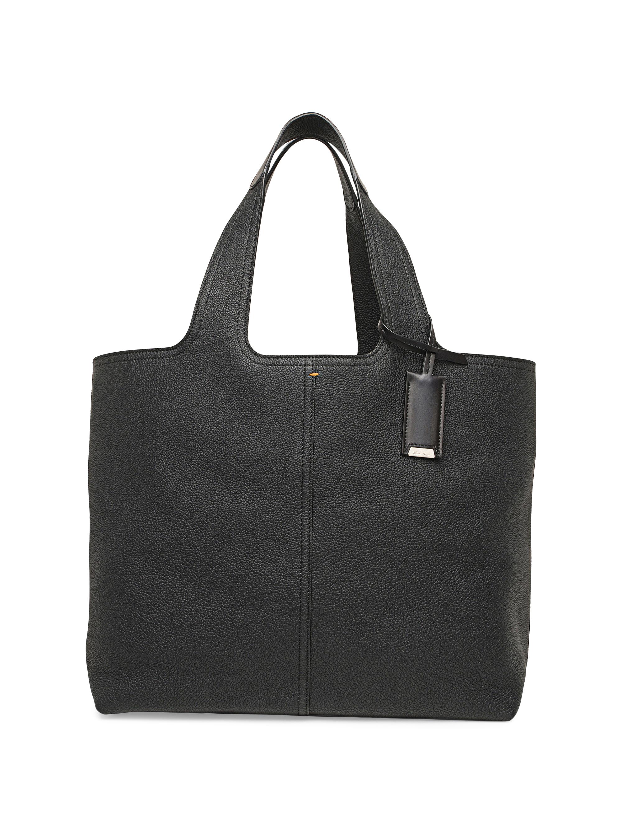 Santoni Women's  Chapelier Leather Tote Bag - Black