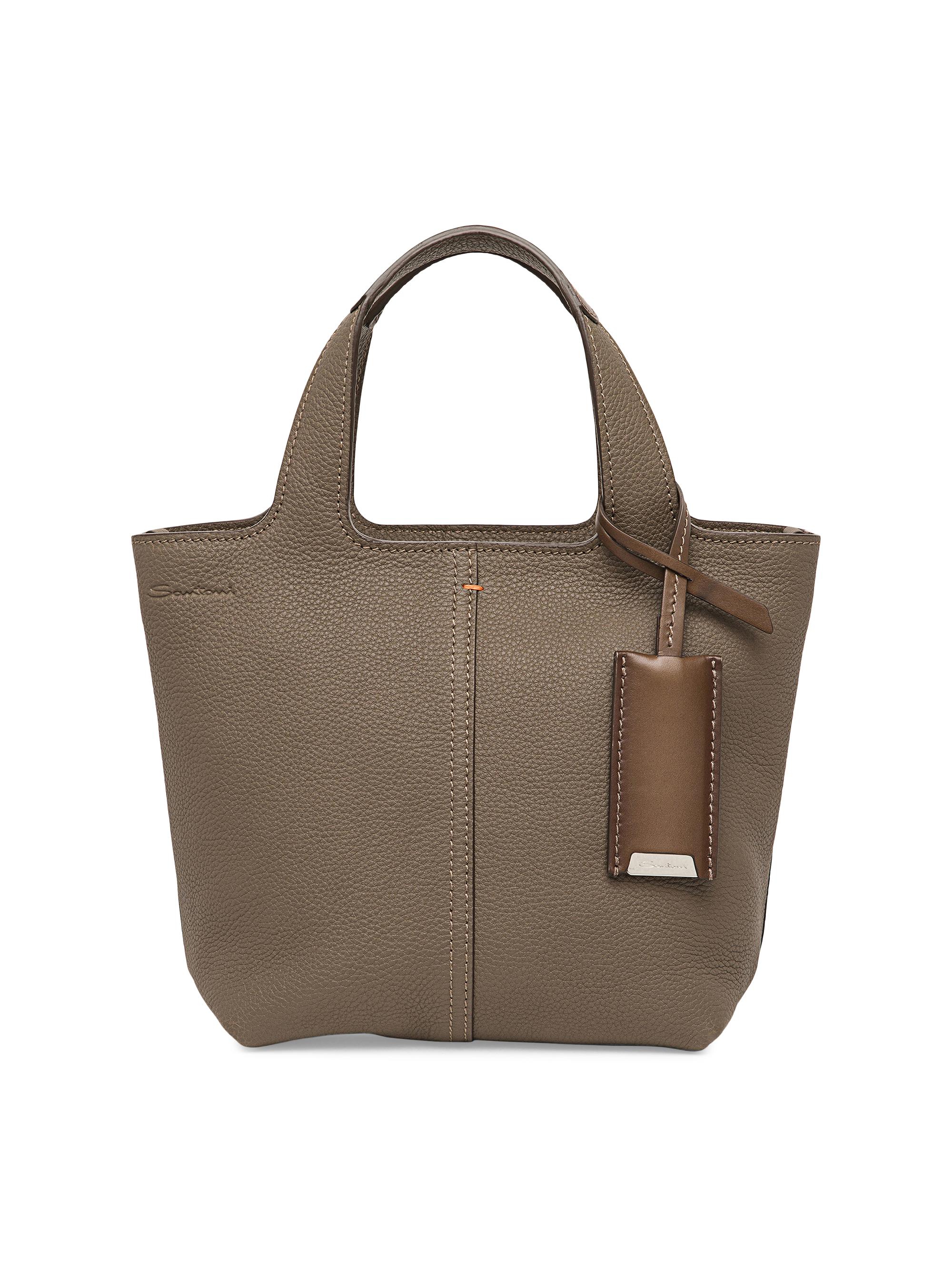 Santoni Women's  Chapelier Leather Tote Bag - Beige
