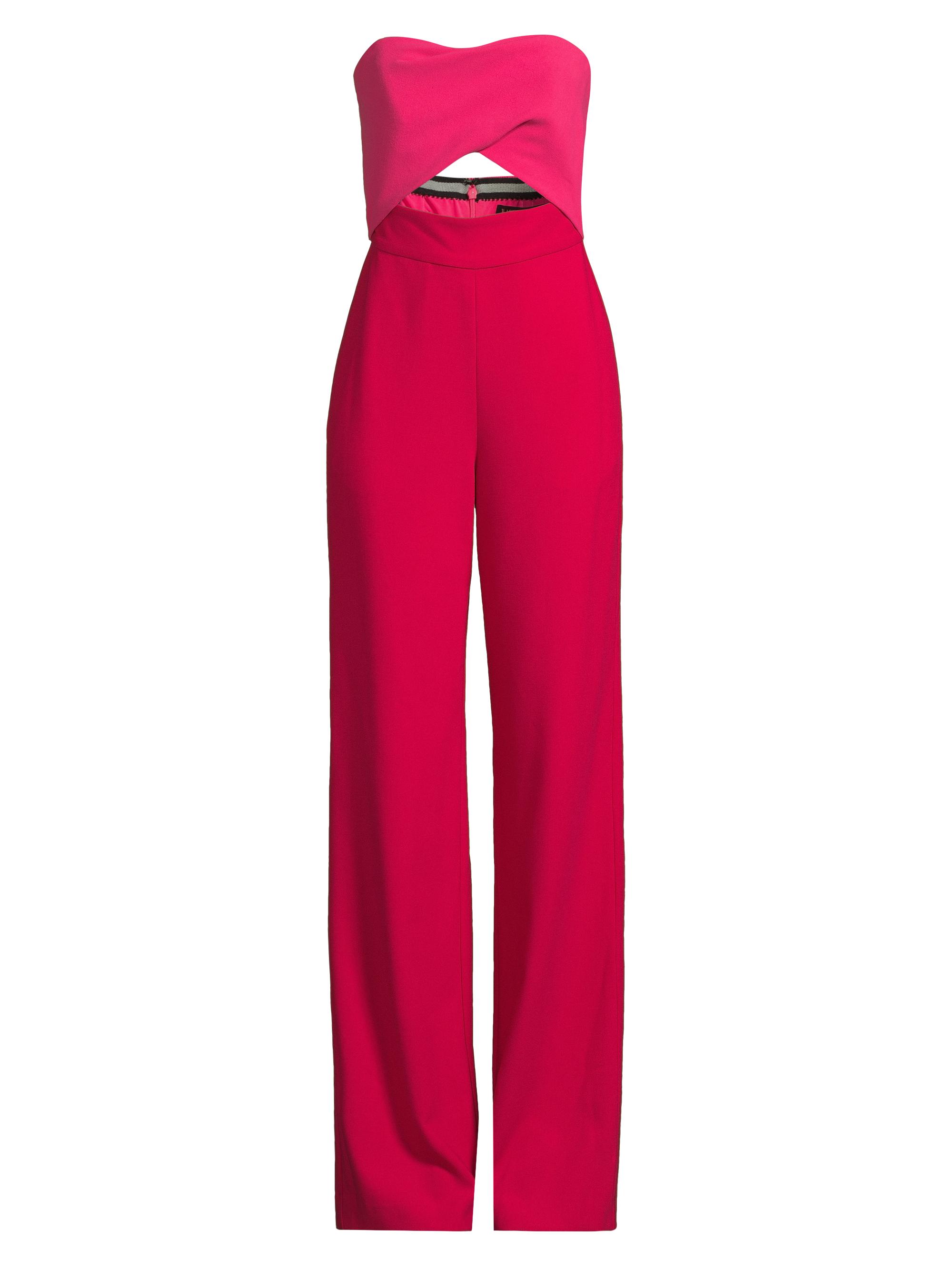 Black Halo Women's Jada Two-Tone Cut-Out Jumpsuit - French Rose Jujube