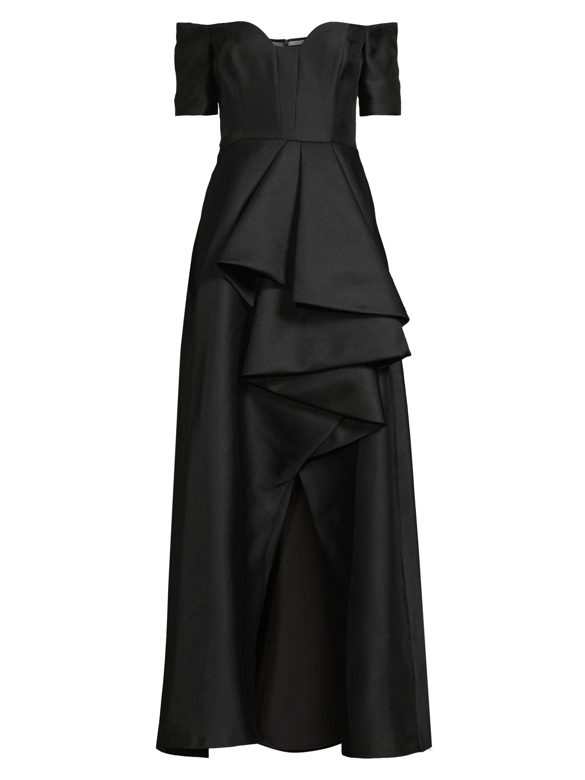 Black Halo Women's Serafina Jacquard Piqué Gown - Noir Passion
