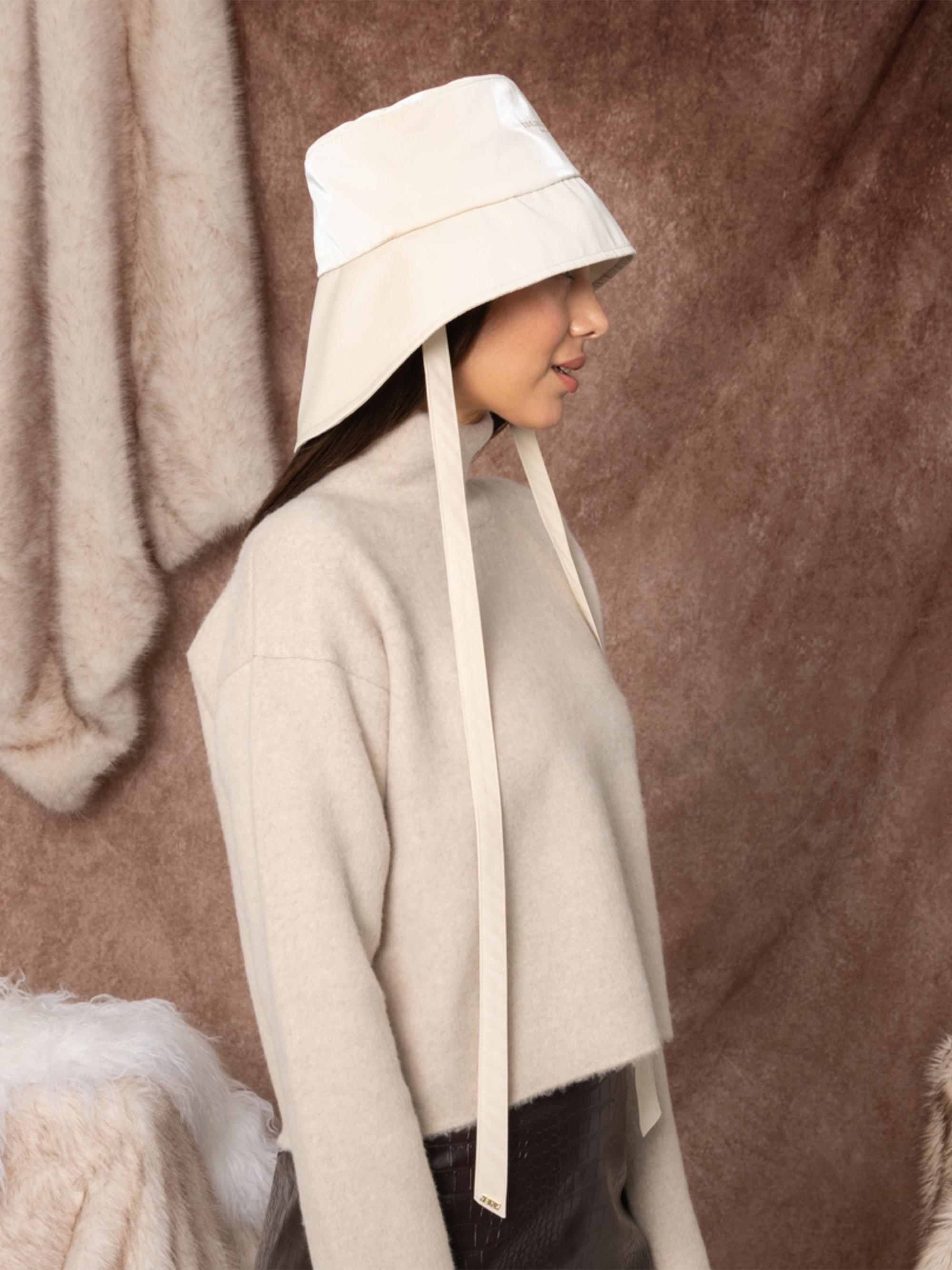 NEW Eugenia Kim Ally Bucket Hat in Cream/Silver Eugenia Kim Ally Bucket Hat In Cream Silver - 30% Off  main image 4