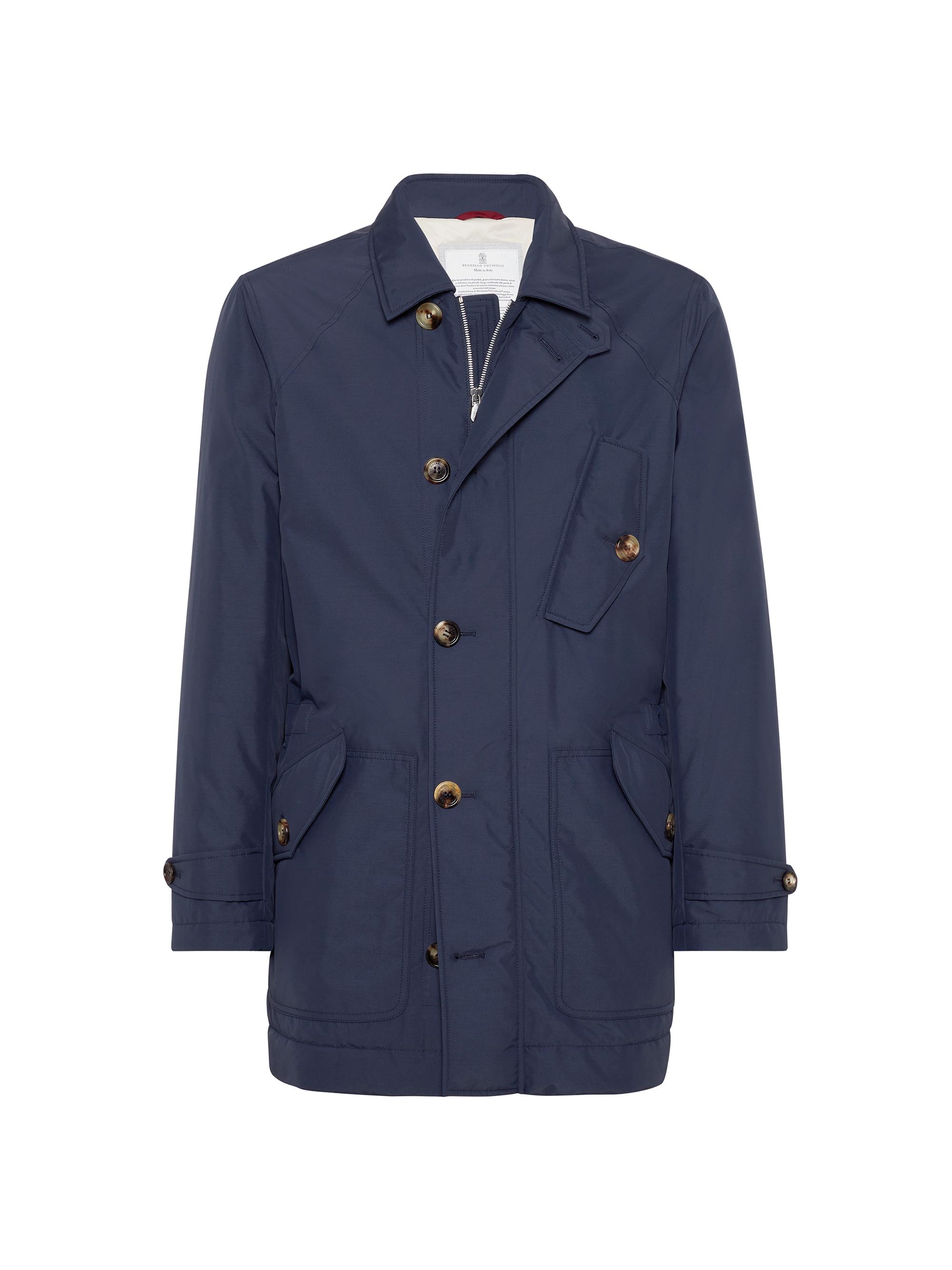 Brunello Cucinelli Men's Outerwear Jacket with Thermore Padding - Blue