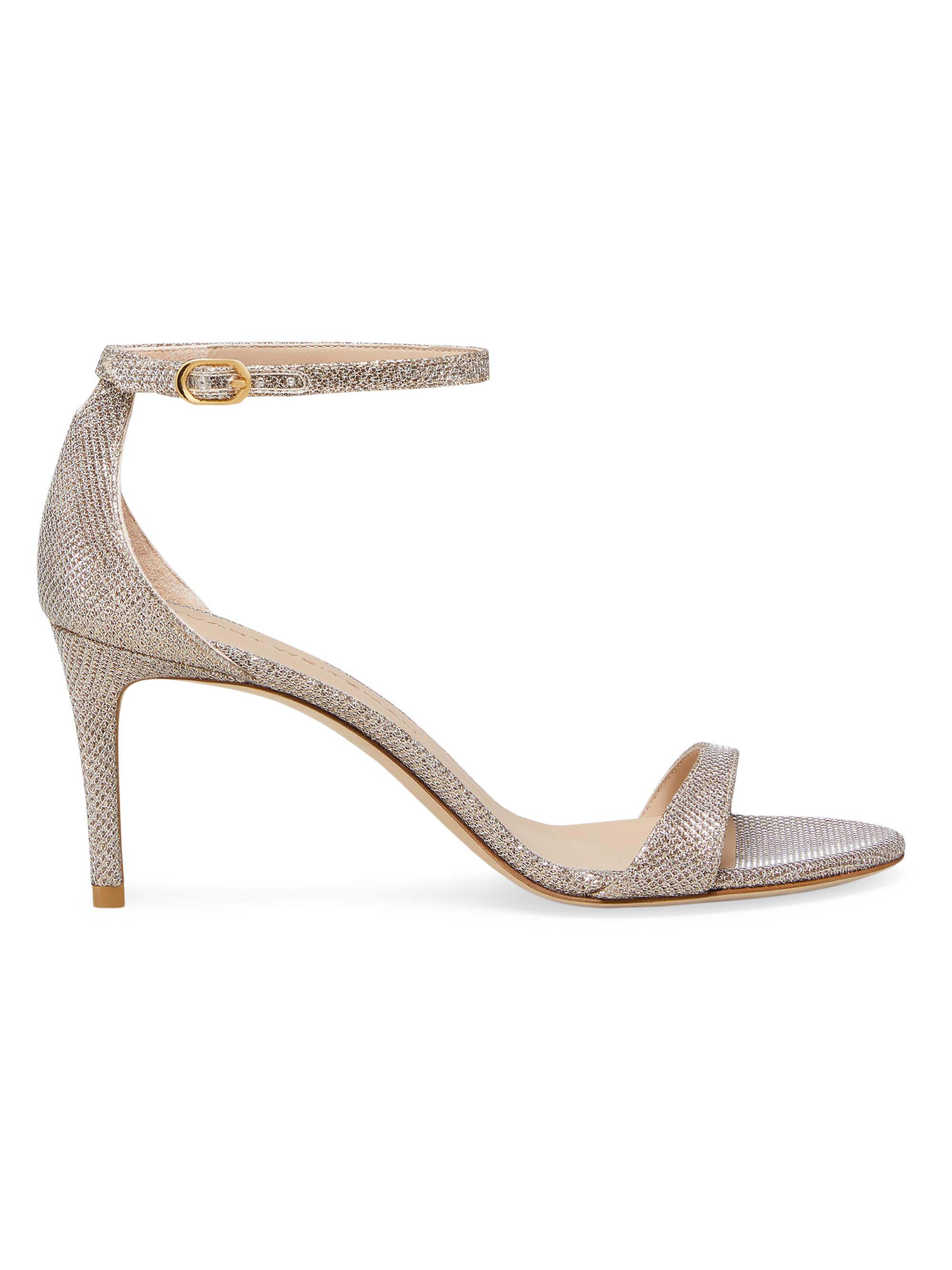 Stuart Weitzman Women's Nudist II Leather Sandals - Poudre