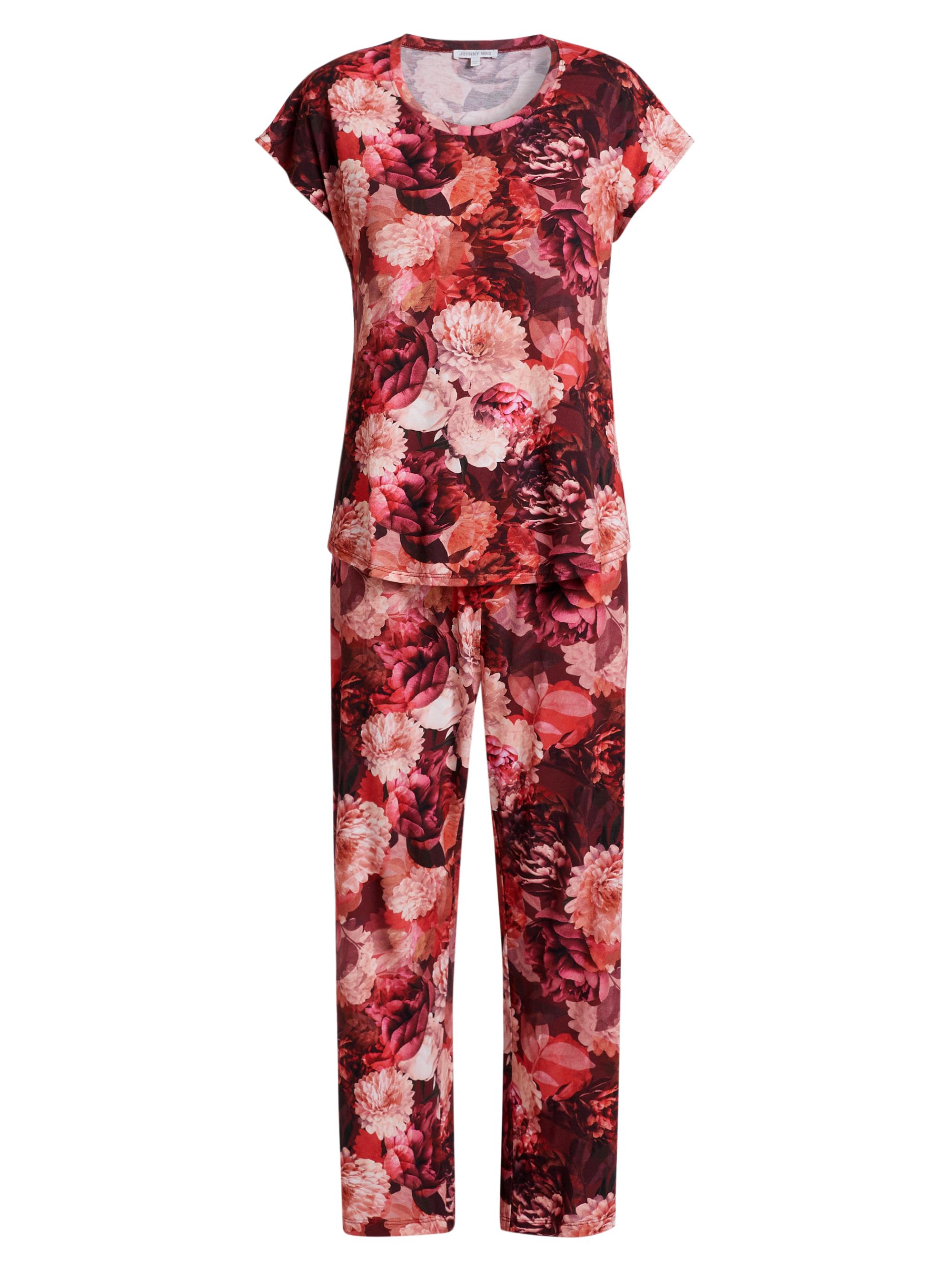 Johnny Was Women's The Bobbie Rosas Cropped Pajamas - Rosas