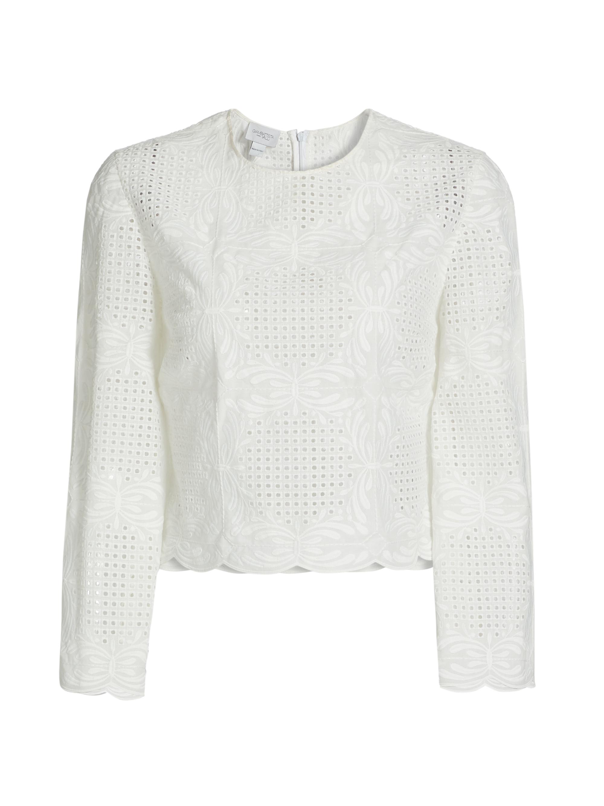 Giambattista Valli Women's Cotton Voile Blouse - White