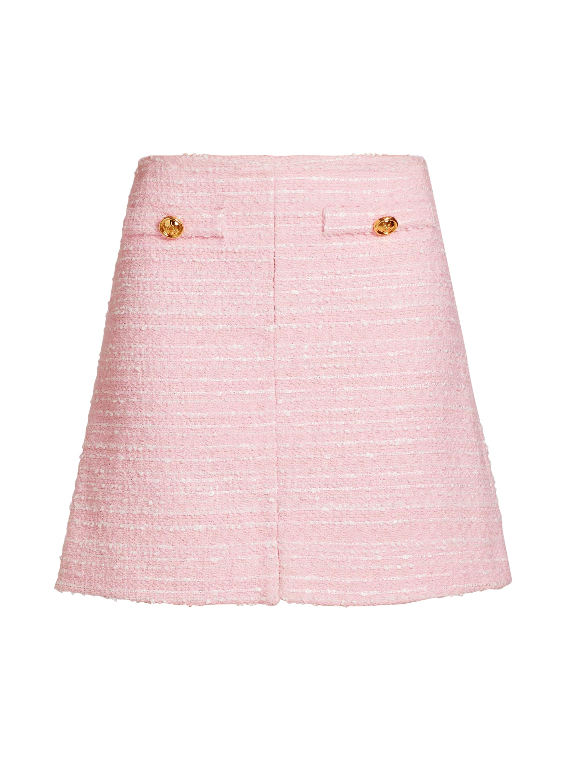 Giambattista Valli Women's Bouclé A-Line Miniskirt - Quartz Rose
