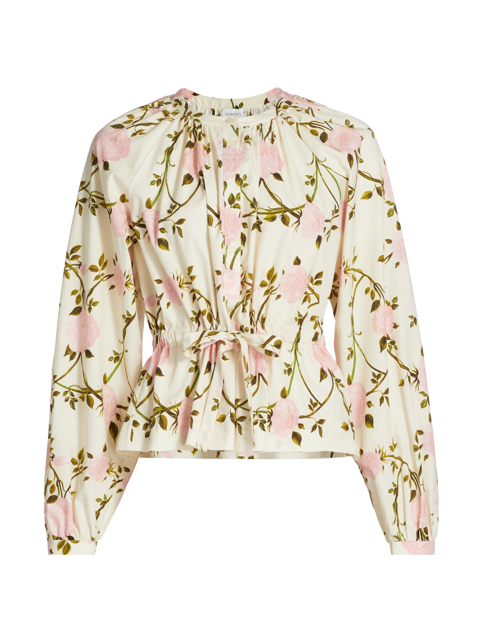 Giambattista Valli Women's Floral Cotton Poplin Blouse -  Multi