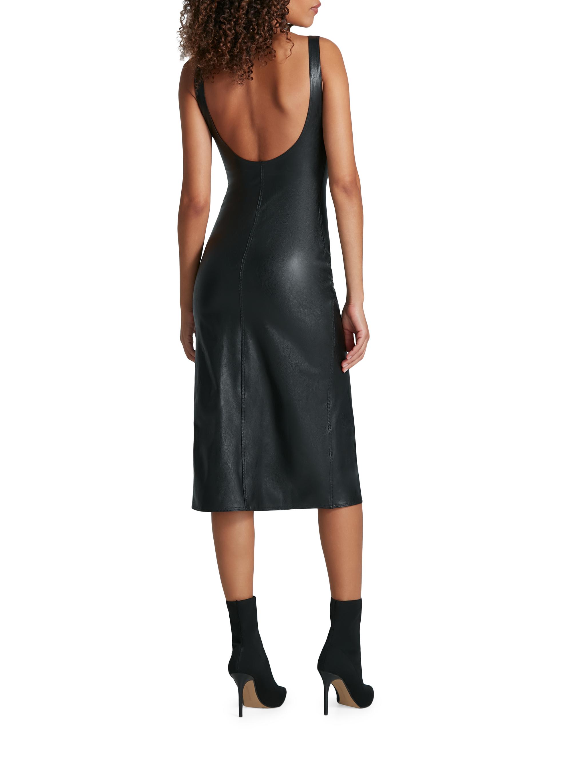 Commando Stretch Faux-Leather Scoopneck Midi-Dress | Saks Fifth Avenue