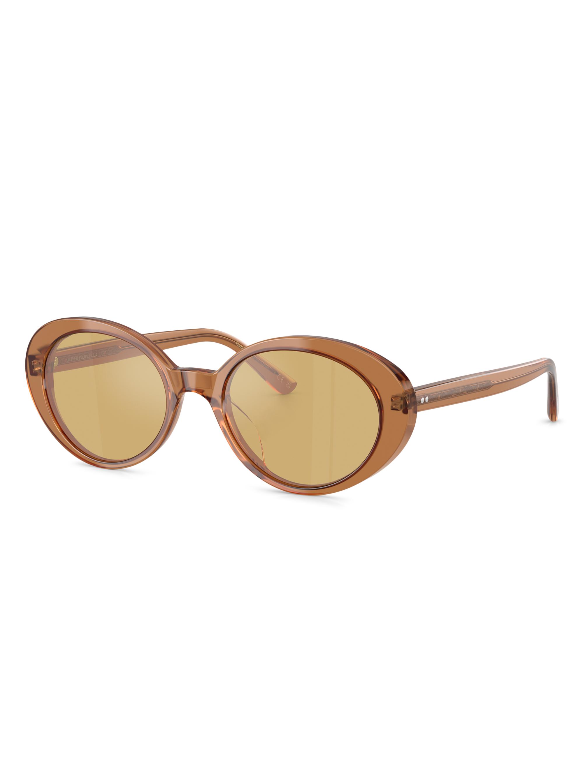 Oliver Peoples Women's 51MM Oval Sunglasses - Yellow Transparent Honey