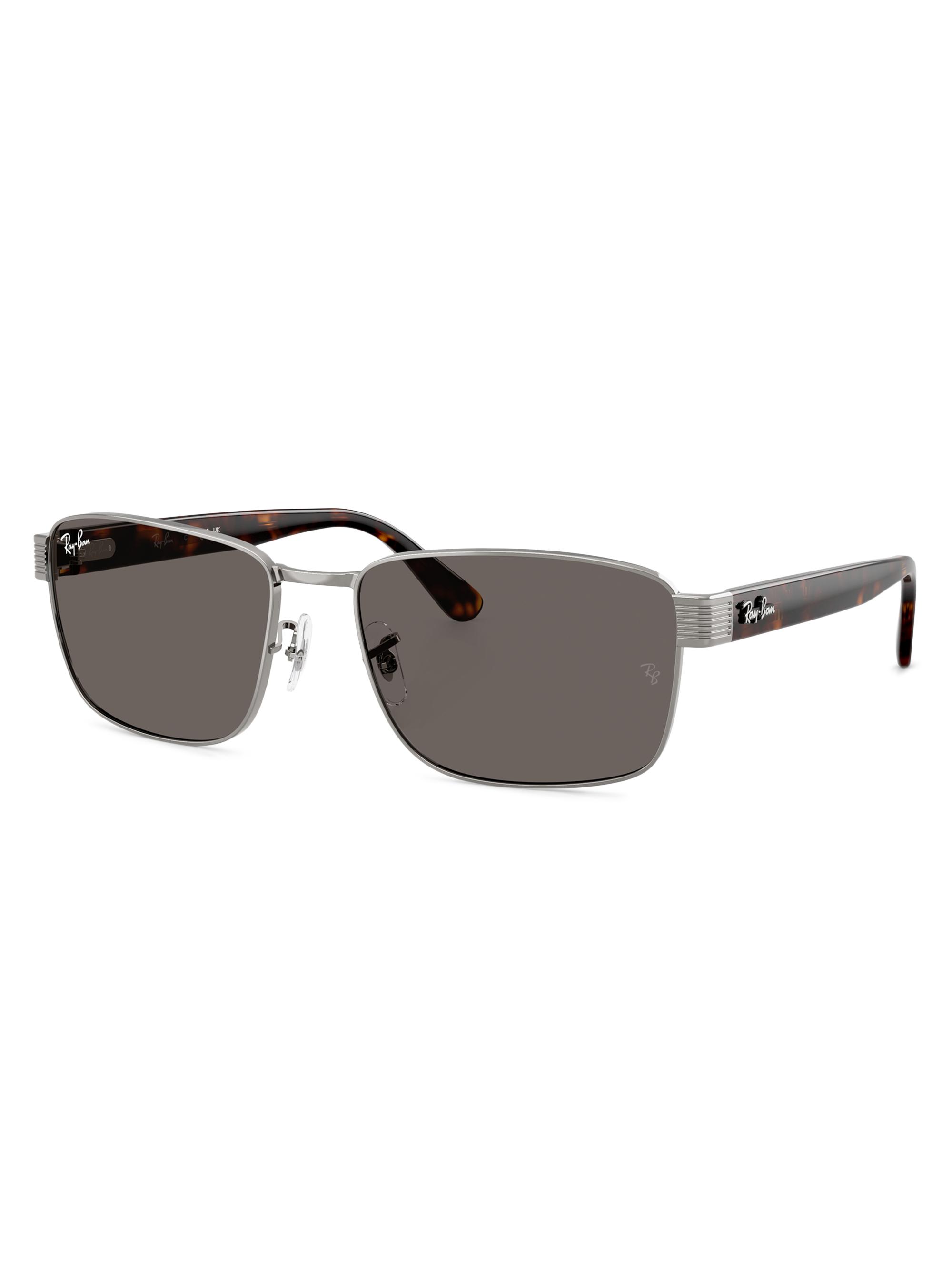 Ray-Ban RB3717 Metal Rectangular Sunglasses | Saks Fifth Avenue