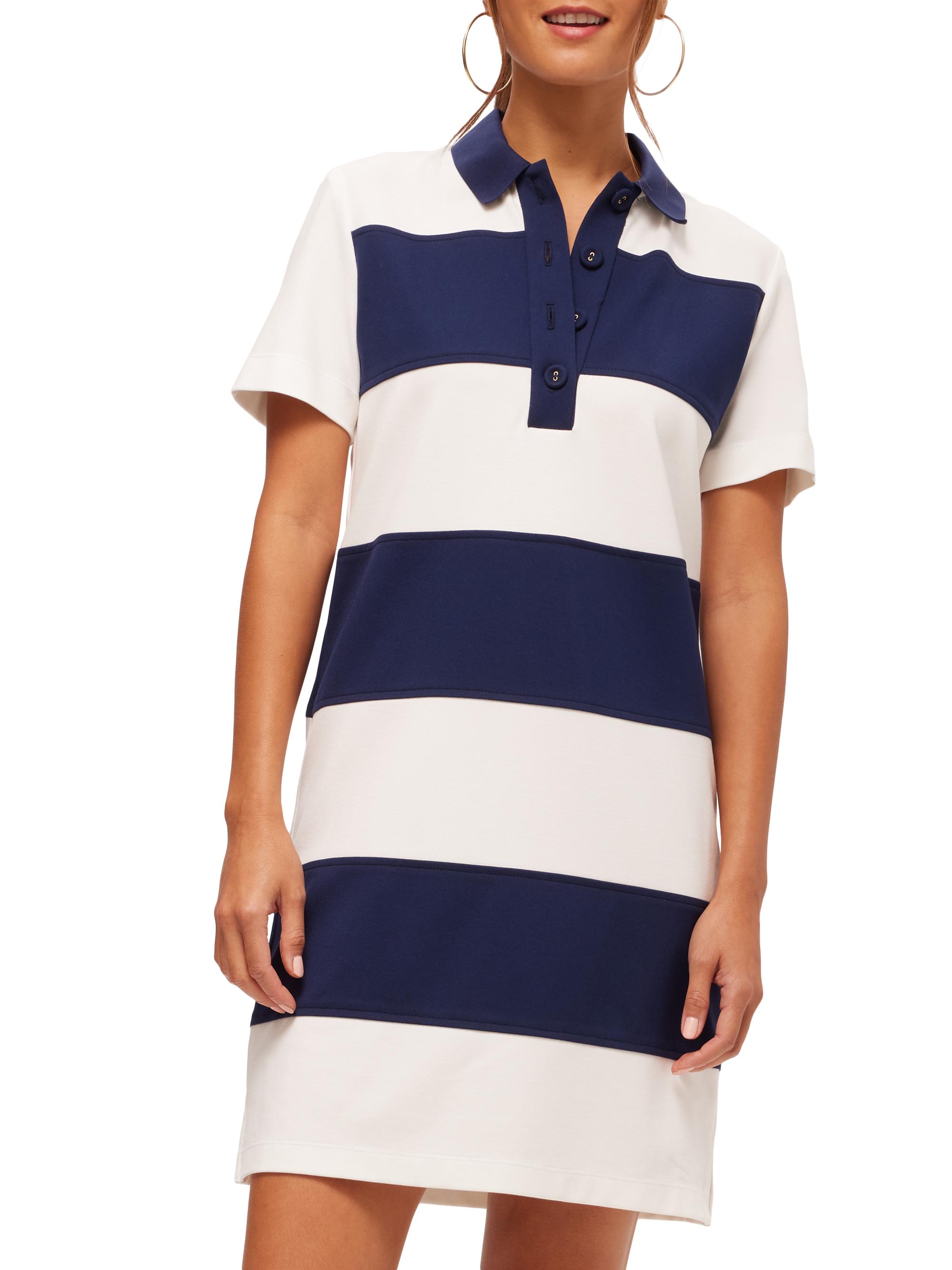 Trina Turk Women's Conners Striped Ponte Dress - Ink Whitewash