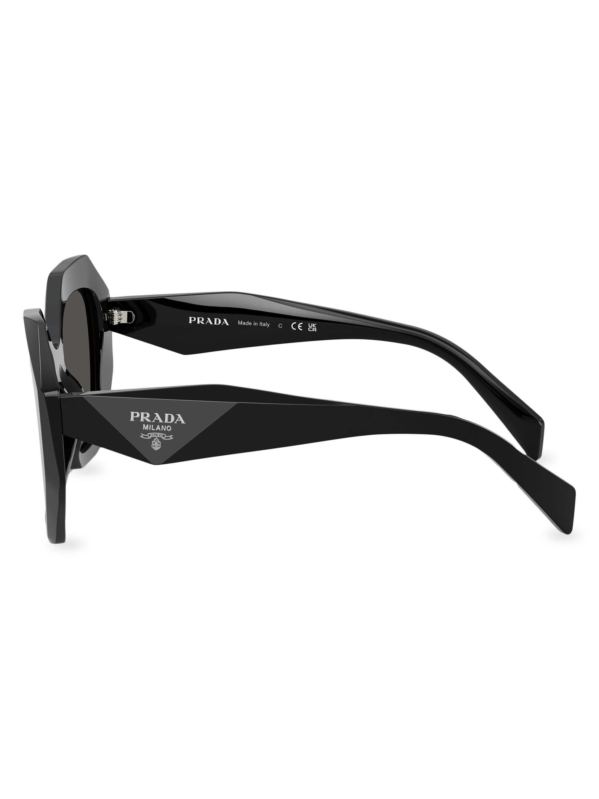 Prada 53MM Geometric Sunglasses | Saks Fifth Avenue