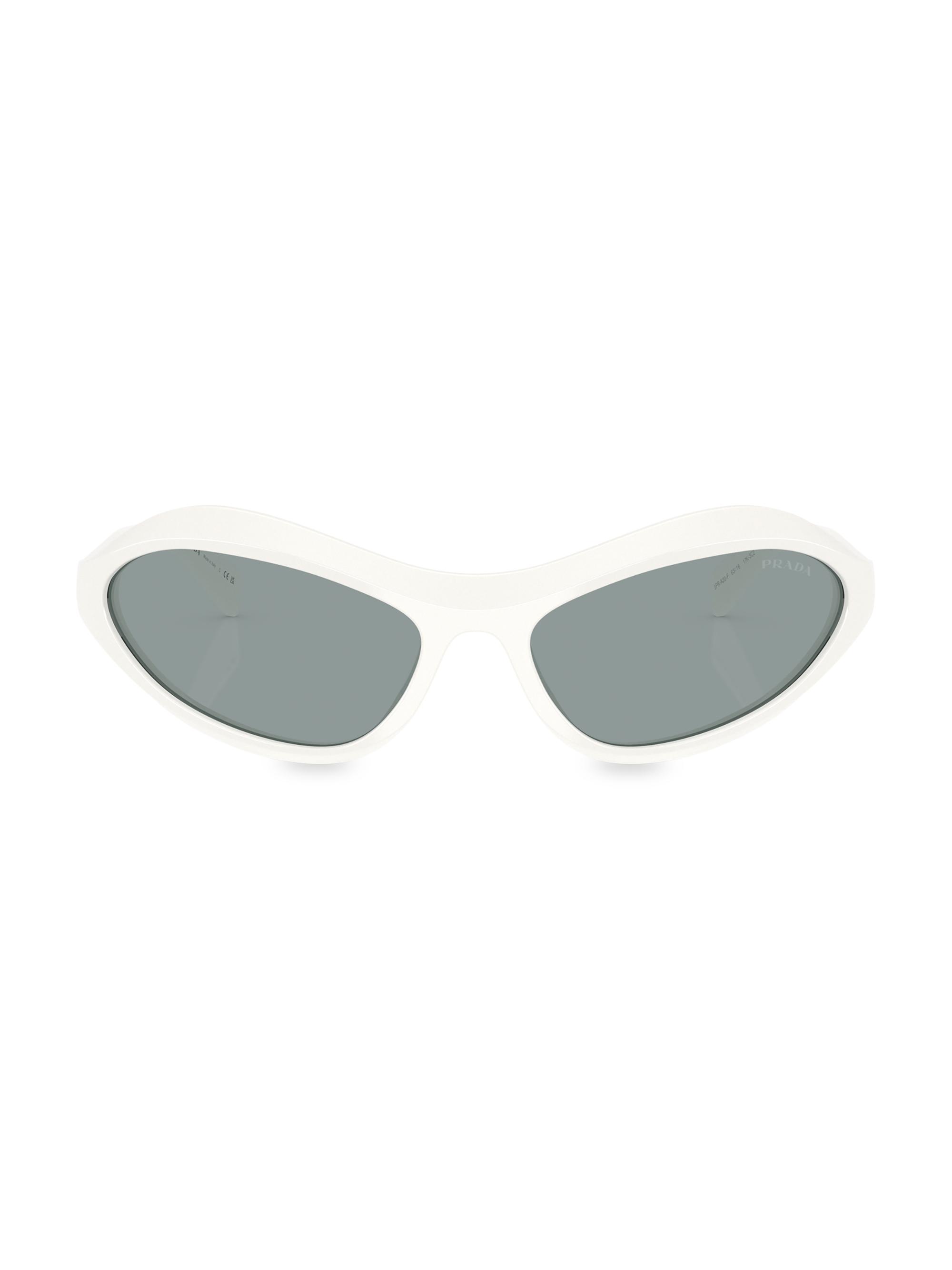 Prada 63MM Wraparound Sunglasses | Saks Fifth Avenue