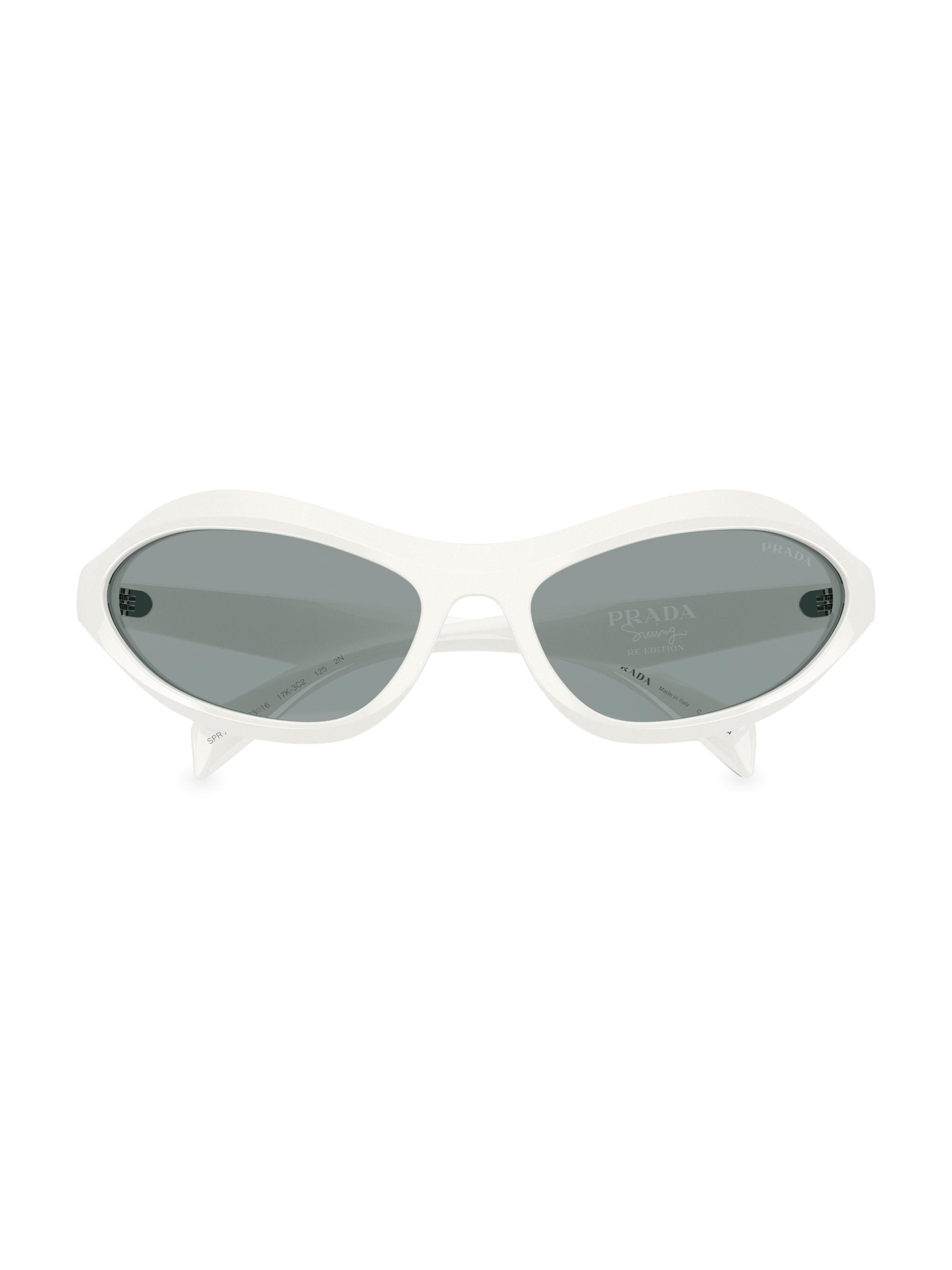Prada 63MM Wraparound Sunglasses | Saks Fifth Avenue