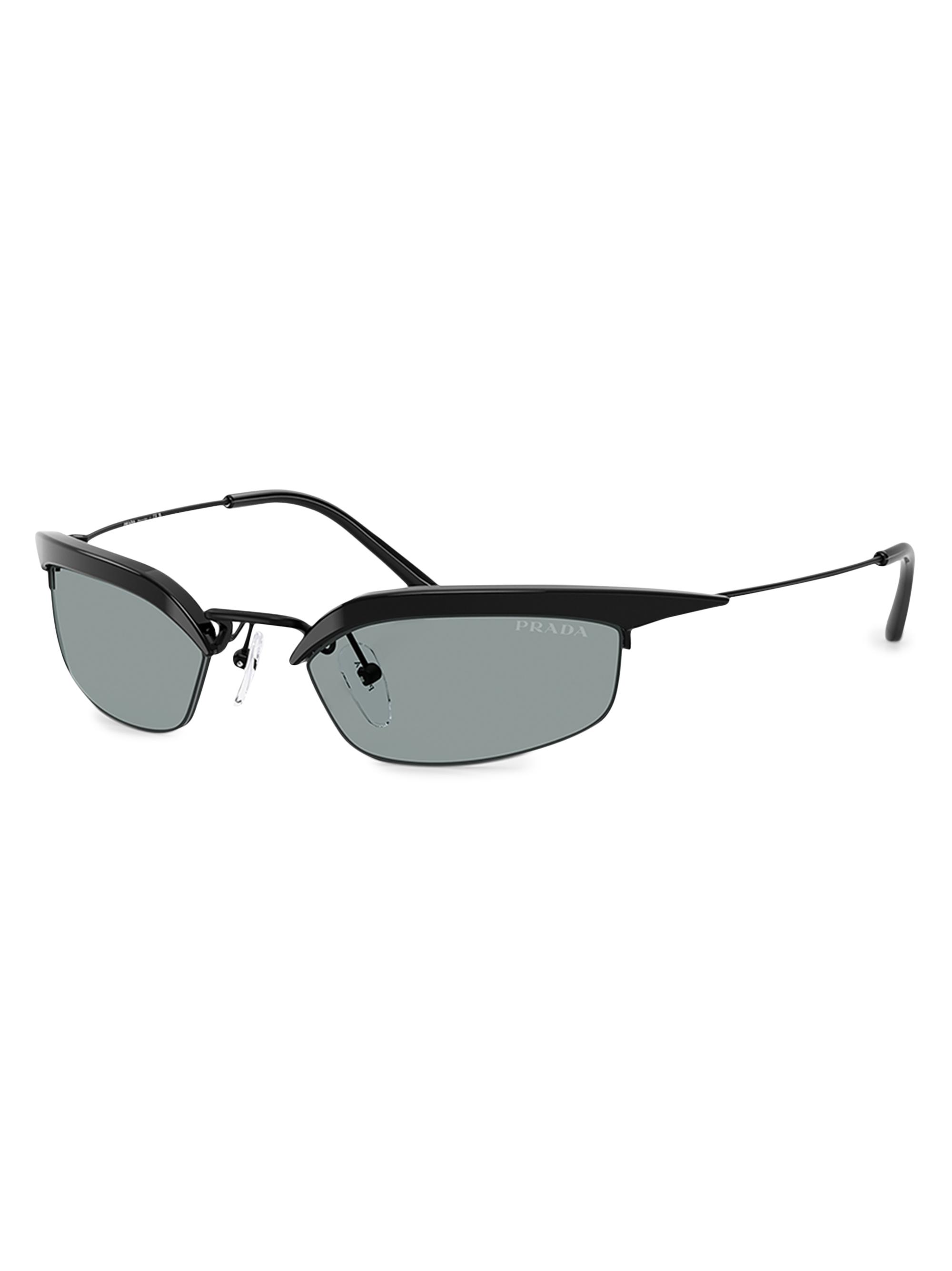 Prada Women's 52MM Rectangular Sunglasses - Black